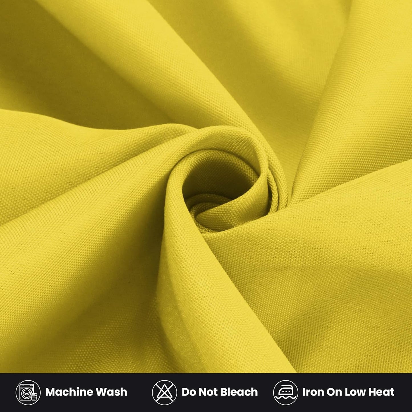 Ascoza 2 Pack Fitted Tablecloth for 4 Foot Rectangle 48 x 24 Inch Yellow Table Covers Water Resistant Polyester Cloth for Folding, Parties,Display, Trade Show (Yellow)