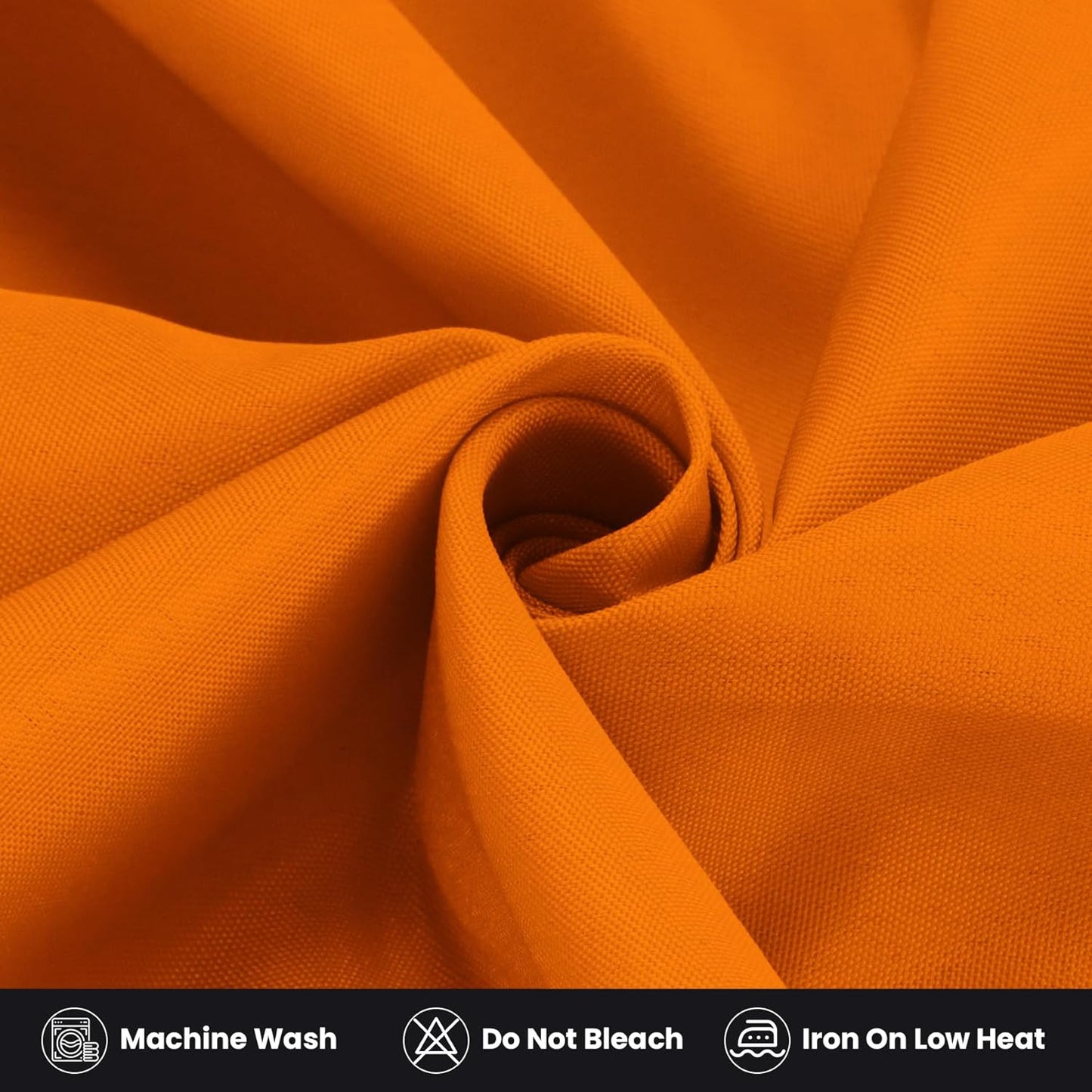 Ascoza 2 Pack Fitted Tablecloth for 6 Foot Rectangle 72 x 30 Inch Orange Table Covers Water Resistant Polyester Cloth for Folding, Parties,Display, Trade Show (Orange)