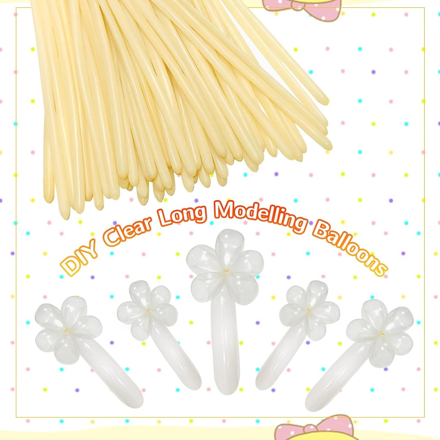 260 Balloons Clear Long Balloons 100 Pack Twisting Animal Balloon Thickening Latex Transparent Modeling Long Magic Balloons for Animal Model Weddings Birthdays Festival Party Decorations