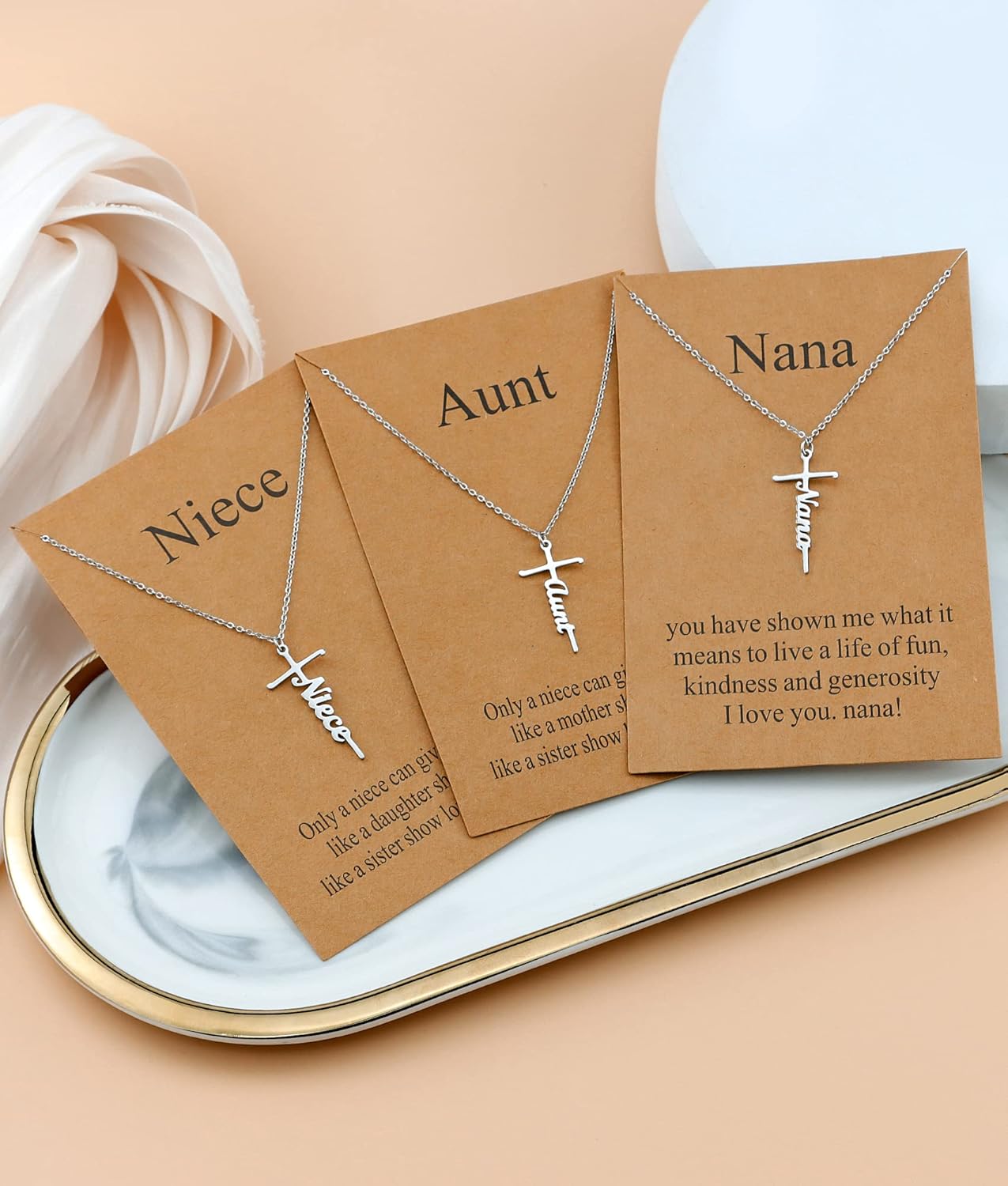 Lcherry Faith Cross Pendant Necklace for Women Religious Christian Jewelry Mother's Day Gifts for Women