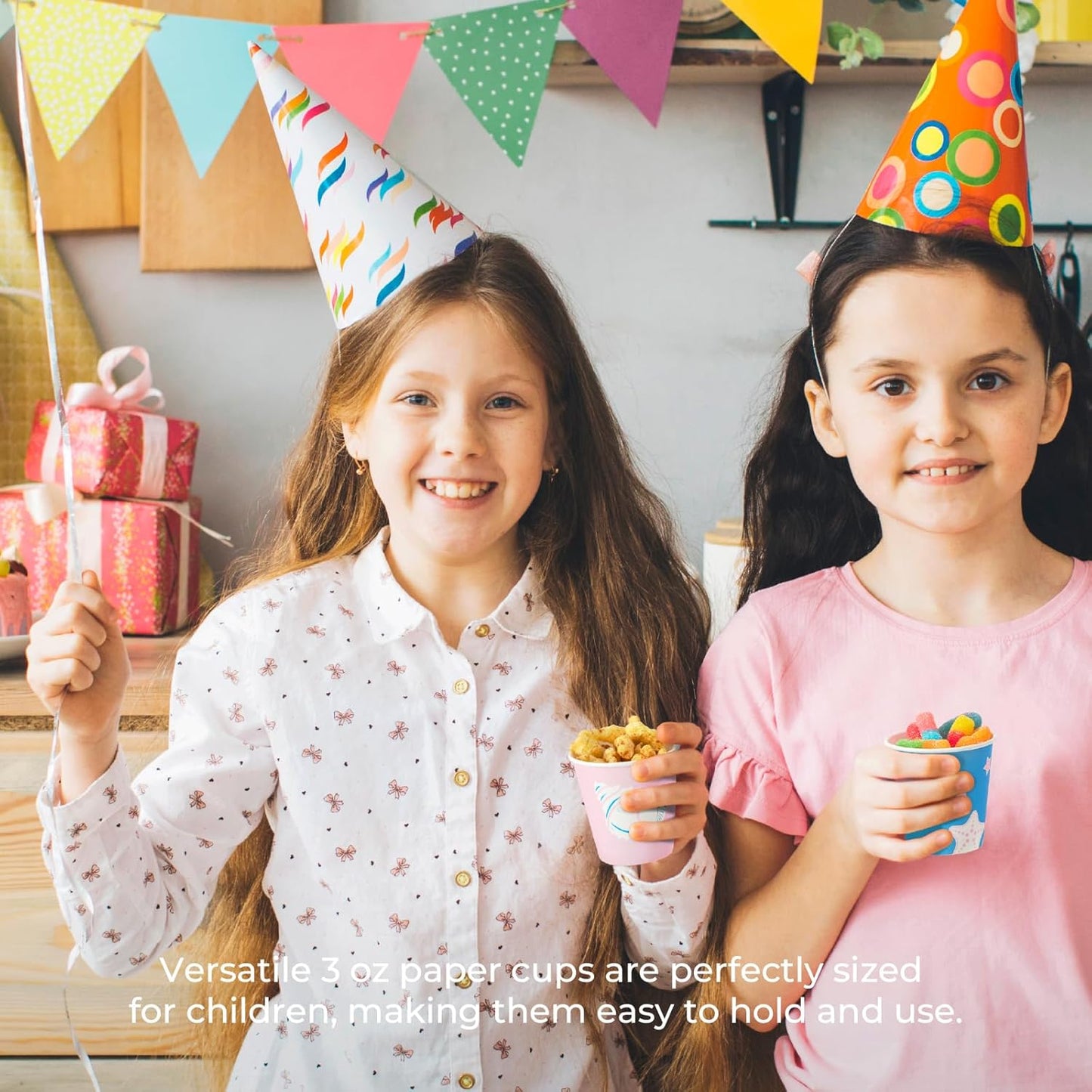 Fit Meal Prep 3000 Pack 3oz Small Paper Cups, Disposable Bathroom Cups, Mini Mouthwash Cups, Pink & Blue Ocean-Themed Mini Drinkware for Parties, Events and Travel