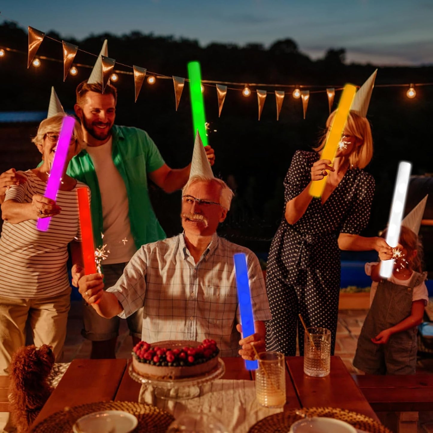 Glow Foam Wand, 36 Pcs Orange Giant LED Light Up Sticks Flashing Glowing Baton Wands Party Supplies for Wedding, Raves,Concert,Birthday,Christmas, Halloween,Sporting Events