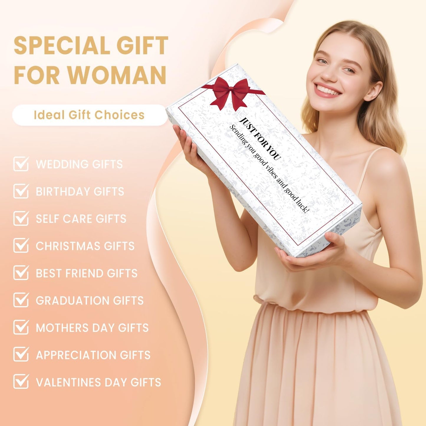 BAGAIL Initial Tote Bag, Personalized Birthday Gifts for Women, Teacher, Friends, Mom, Wedding, Monogrammed Beach Bag