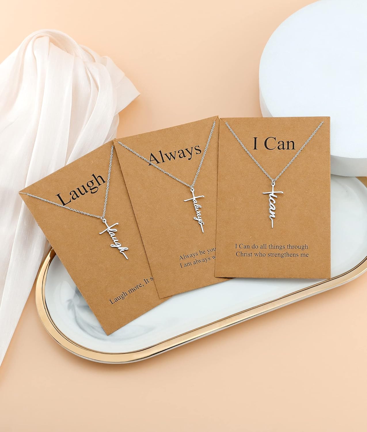 Lcherry Faith Cross Pendant Necklace for Women Religious Christian Jewelry Mother's Day Gifts for Women