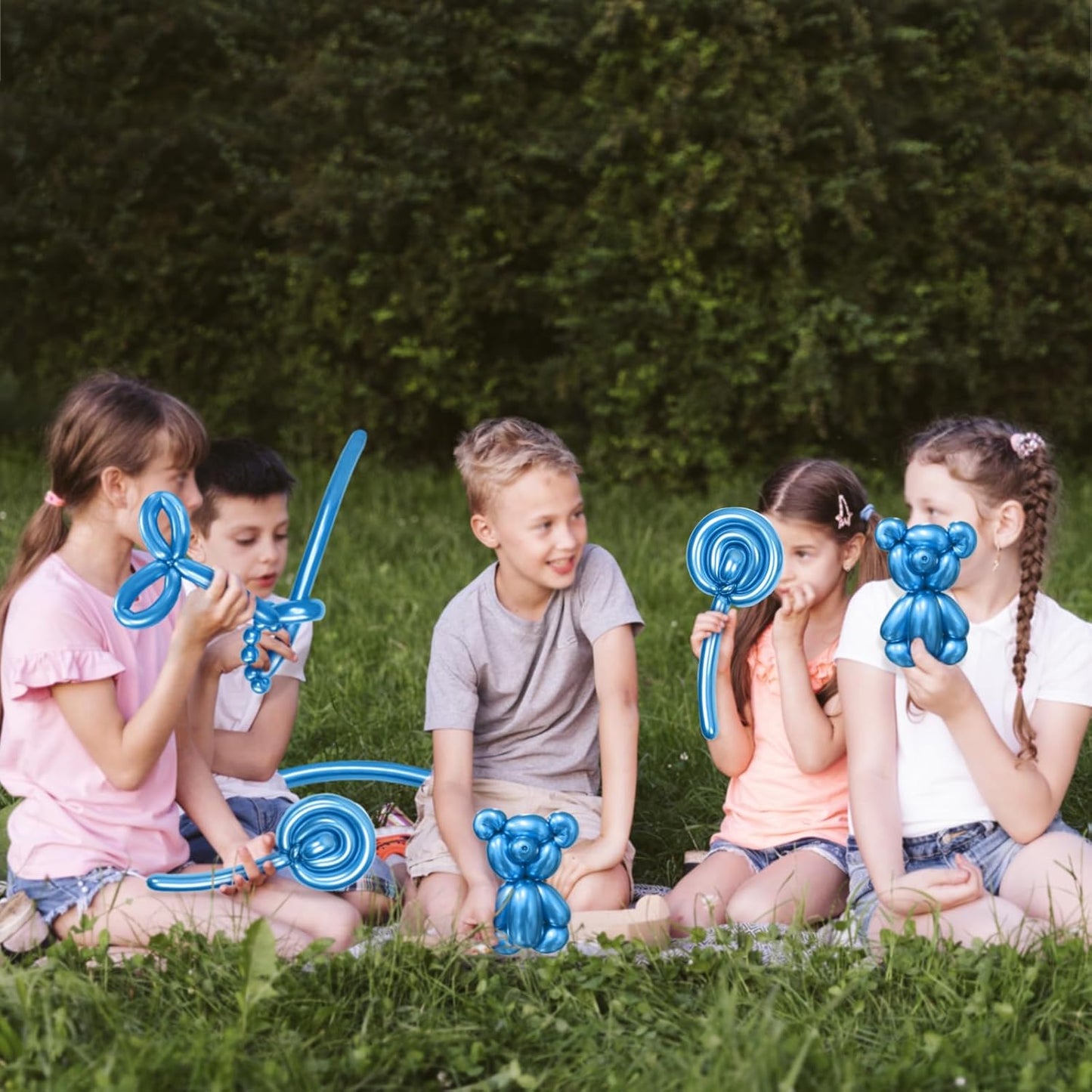 100Pcs Metallic 260 Balloons, Blue Chrome Long Balloon for Animals, 260 Art Ballon for Twisting, Skinny Modeling Supplies for Birthday Party Wedding Festival Decorations. Metallic Blue