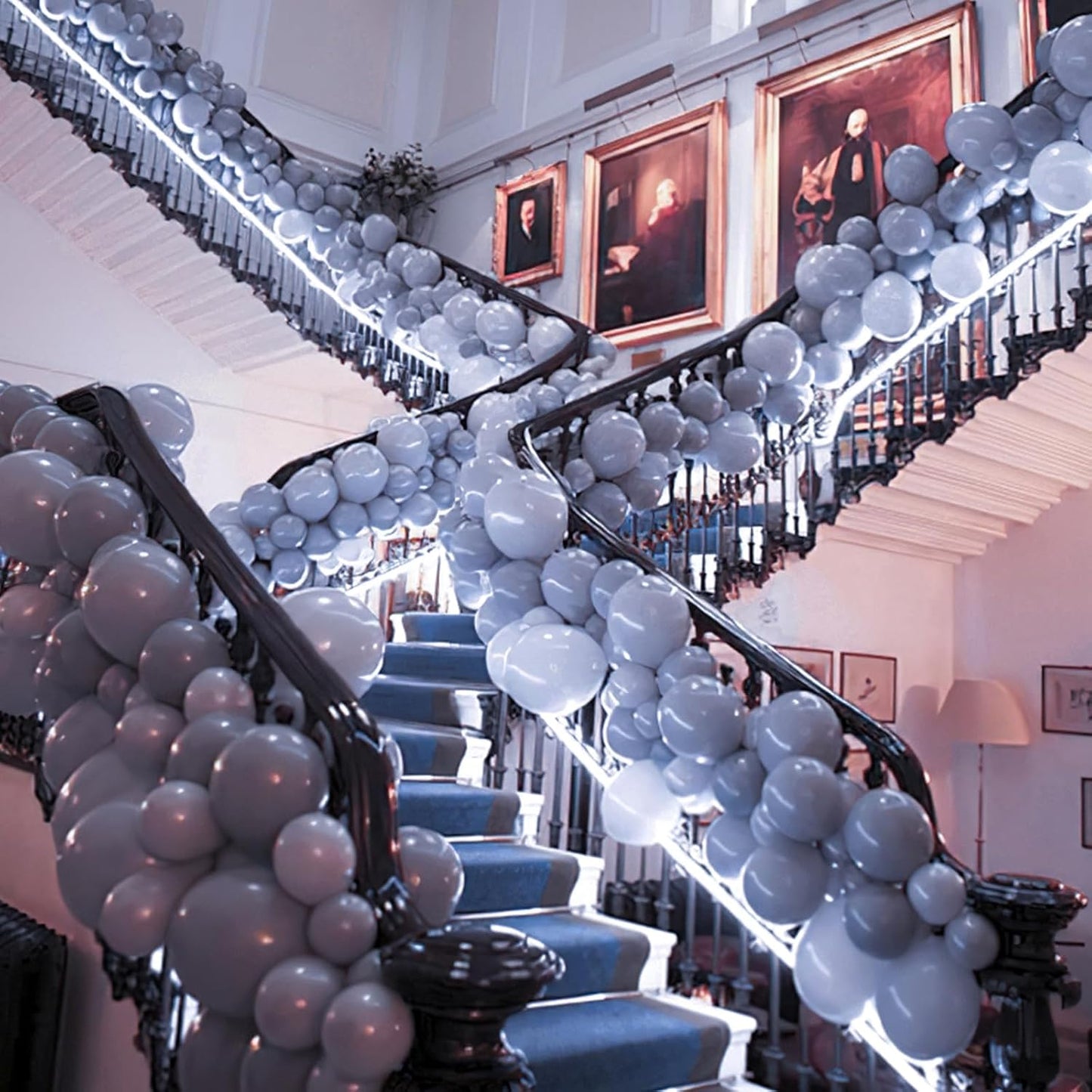 PartyWoo Dusty Blue Balloons 50 pcs 12 inch Boho Blue Balloons for Graduation Wedding Baby Shower Gender Reveal Anniversary Birthday Party Decorations Blue-F16