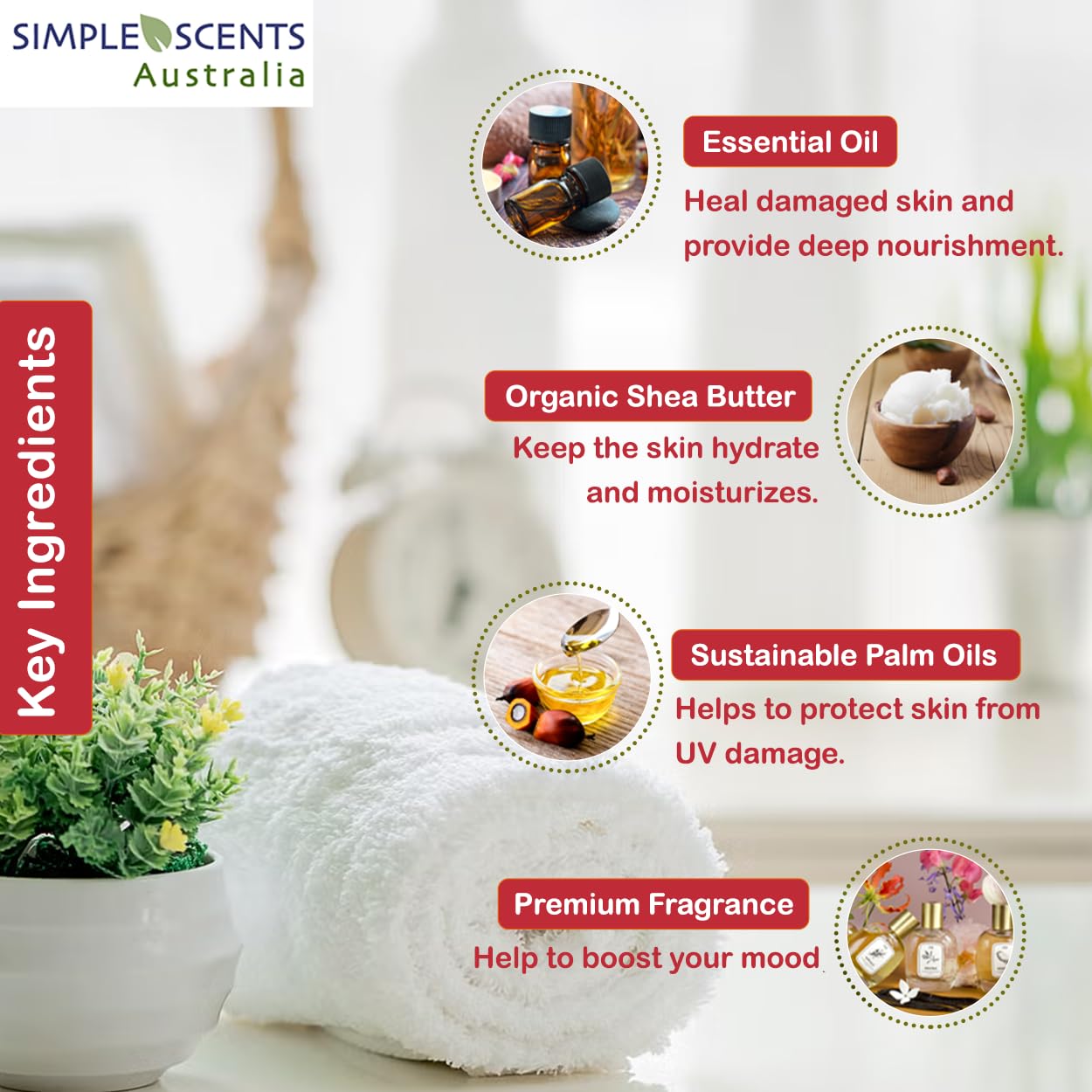 Melon Strawberry Scented Natural Soap Bars (12 Bars), 3.5oz Moisturizing French Triple Milled Soap Bars Enriched with Shea Butter - Pure Plant Oil Bath & Body Soaps