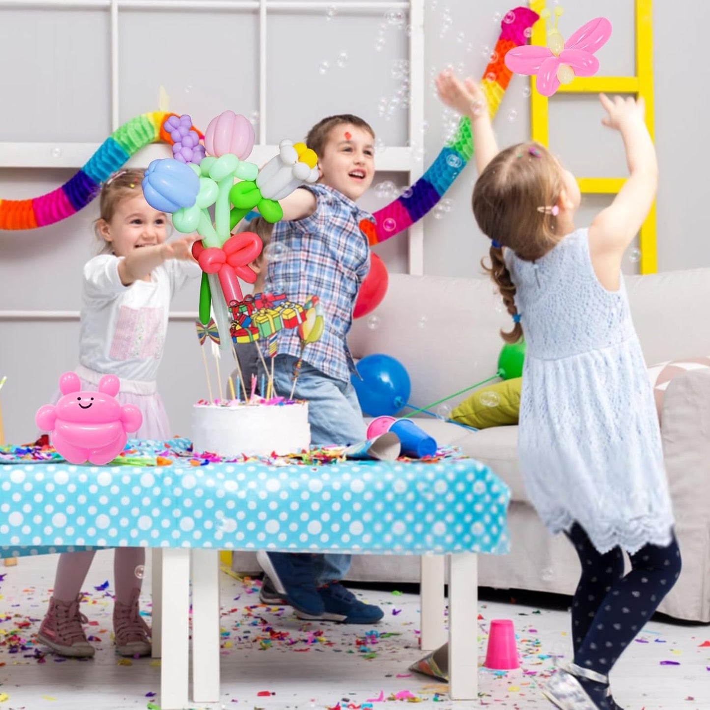 Pink 260 long Balloons 100 Pack Matte Pink Modeling Long Magic Balloons Thickening Latex Twisting DIY Animal Balloon for Birthday Wedding Christmas Festival Party Decoration