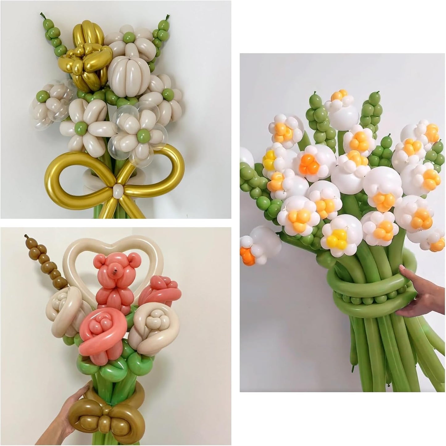 100Pcs 260 Balloons Long Balloons for Balloon Garland Thickening Latex Twisting Balloon, Brown long balloons for tying Animals Modeling Halloween Christmas Party Decorations. (Card base color)