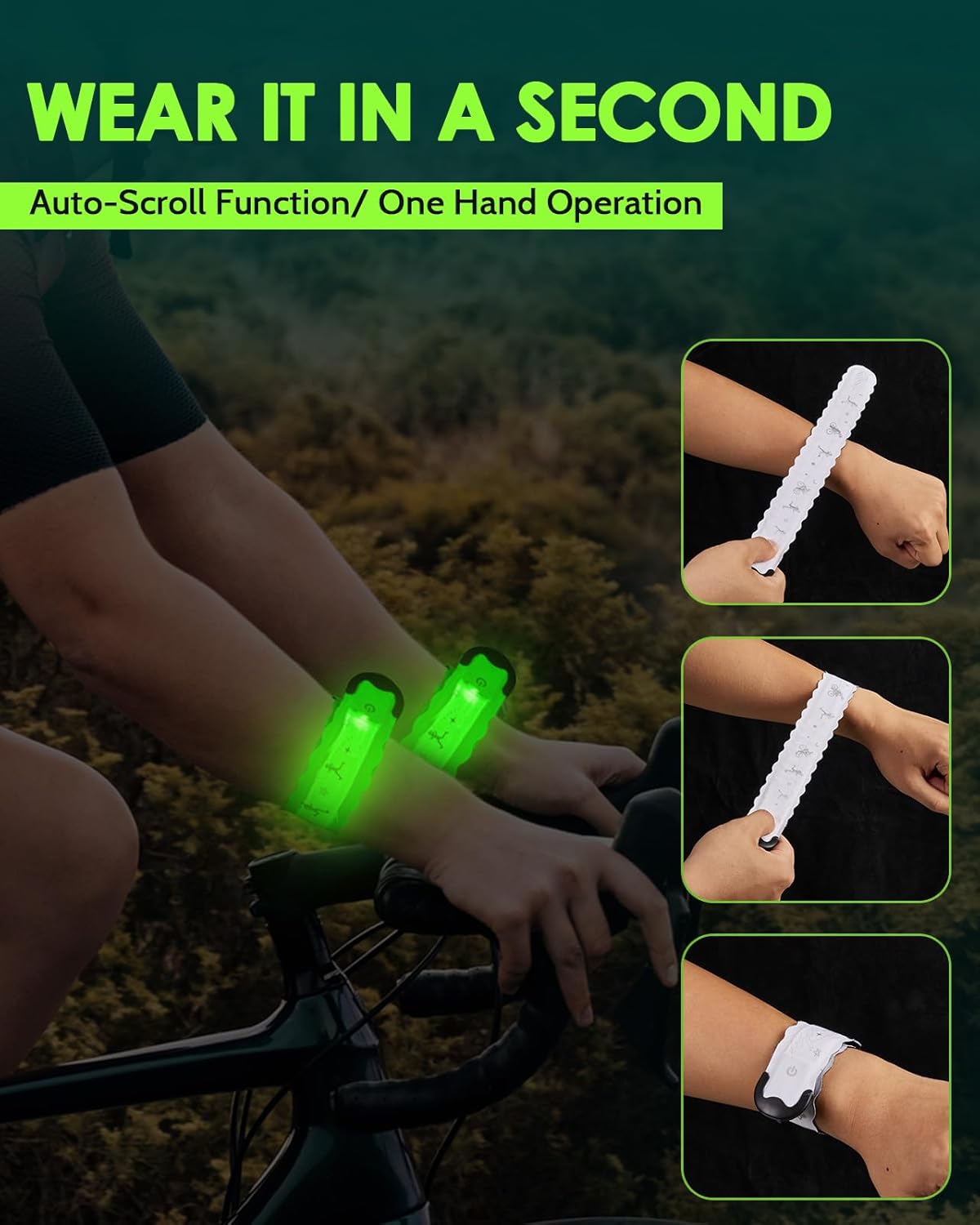 2025 New-Shaped Rechargeable LED Armband 2-Pack, High Visibility Reflective Running Gear for Night Safety, 5 Colors & 3 Modes Light Up Armbands for Night Walking, Cycling, Gift for Women Men