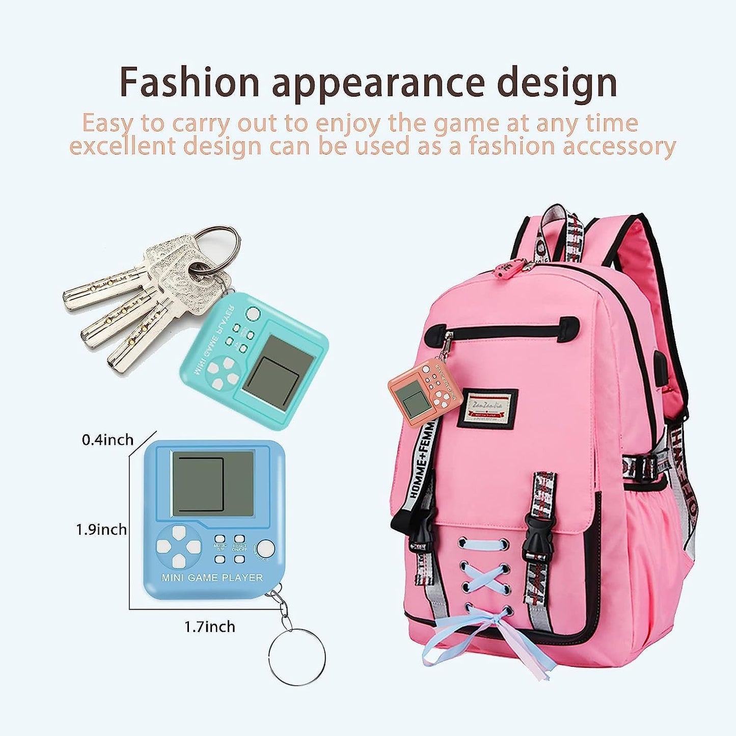 DJMUMU 12Pcs Video Game Birthday Party Favors Keychains for Kids Keychains for Backpacks, School Parties & Video Game Themed Events