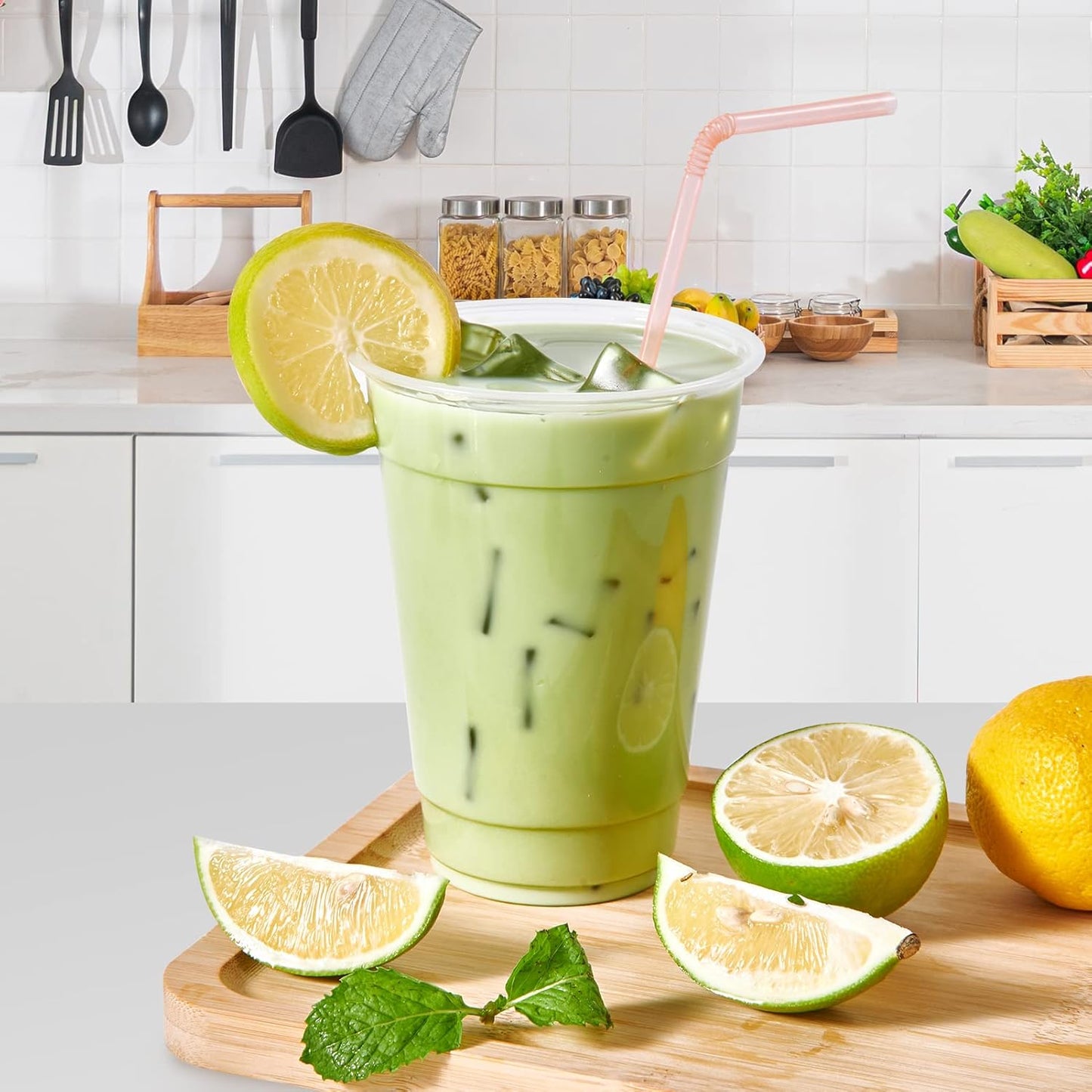 FOCUSLINE 300pack 16 oz Clear Plastic Cups Disposable, Plastic Clear Cups disposable, DrinkIng Cup for Water, Juice, Soda, Ice Coffee