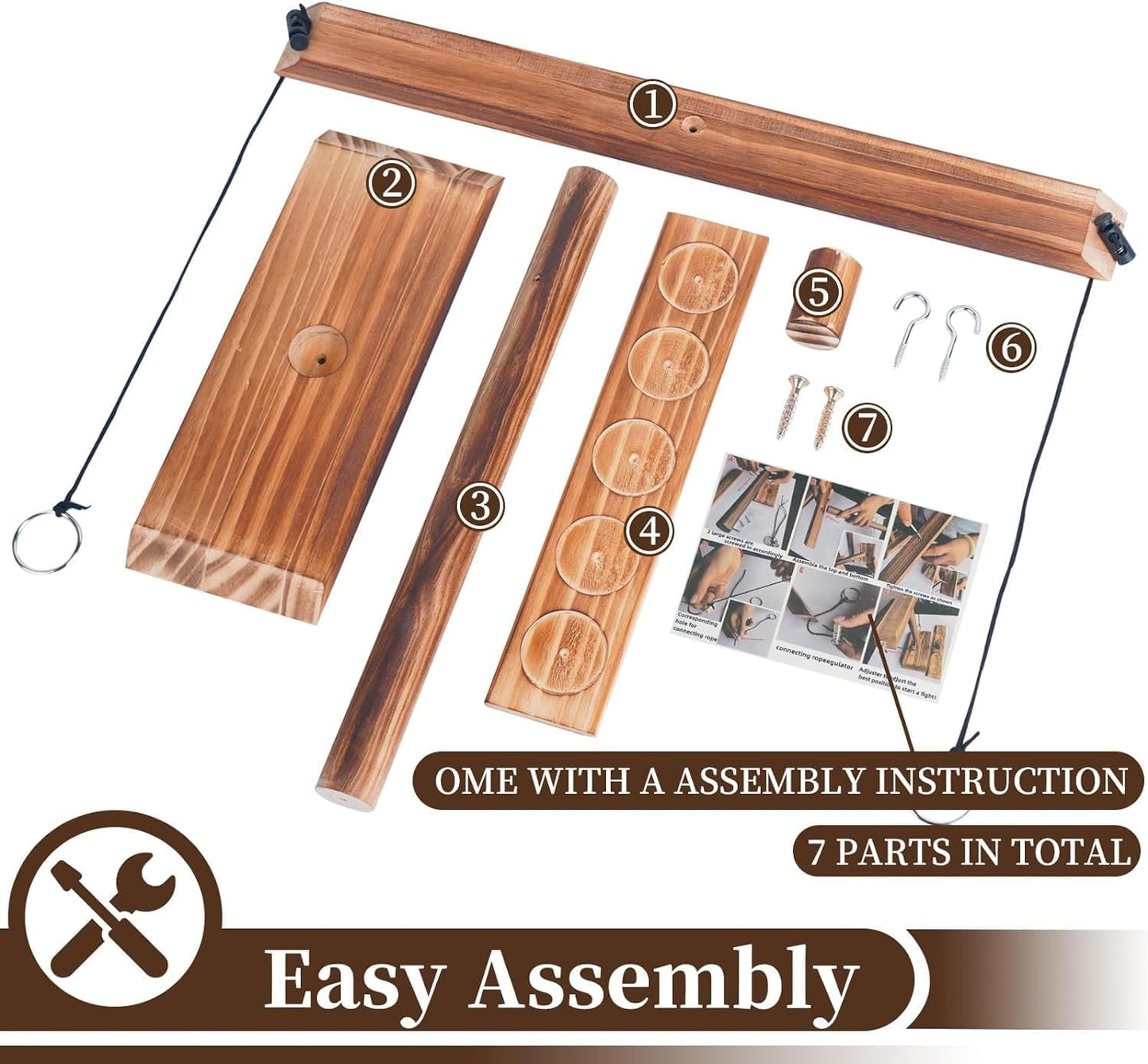 Ring Toss Game, Ring Throwing Game with Shot Put, Hook and Ring Throwing Game for Adults Kids, Fun Hook and Ring Game with Ladder