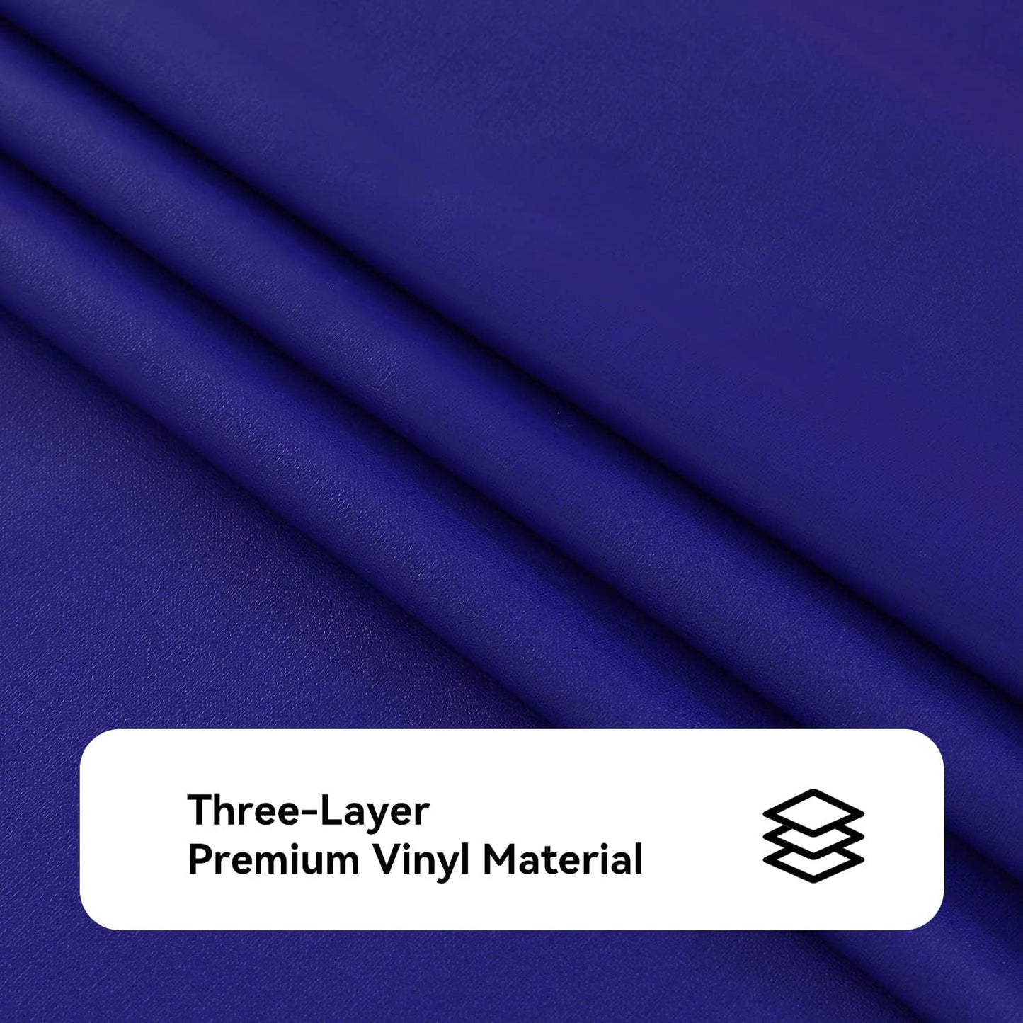 Romanstile 100% Waterproof PVC Tablecloth, Square Oil Spill Proof Stain Resistant Vinyl Table Cloth, Wipe Clean Plastic Table Covers for Kitchen/Dining/Parties - 54 x 54 Inch, Royal Blue