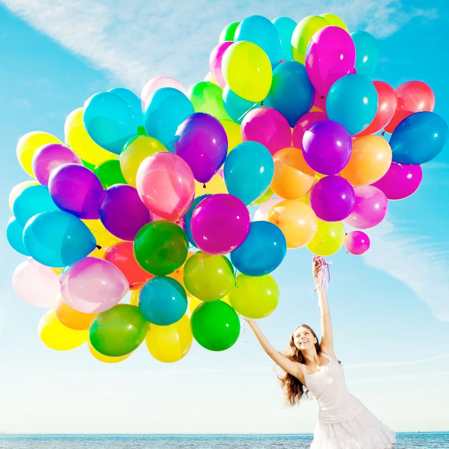 Lenwen 1000 Pcs Balloons Assorted Colors 12 Rainbow Latex Balloons for party Birthday Baby Shower Wedding Decorations, 10 Colors