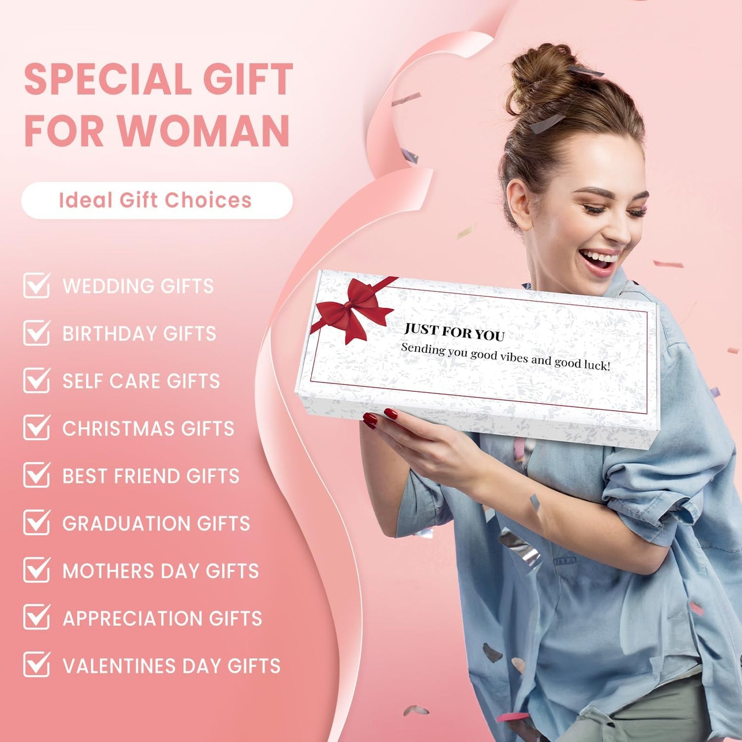 BAGAIL Initial Tote Bag, Personalized Birthday Gifts for Women, Teacher, Friends, Mom, Wedding, Monogrammed Beach Bag