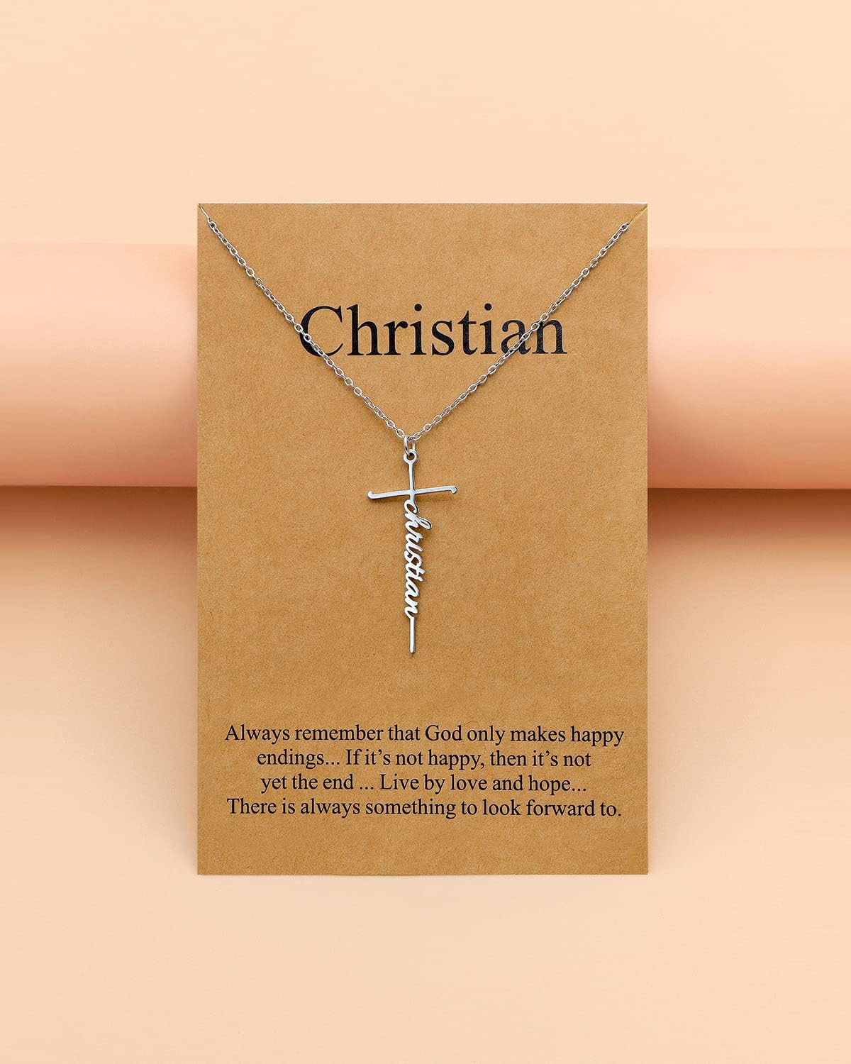Lcherry Faith Cross Pendant Necklace for Women Religious Christian Jewelry Mother's Day Gifts for Women