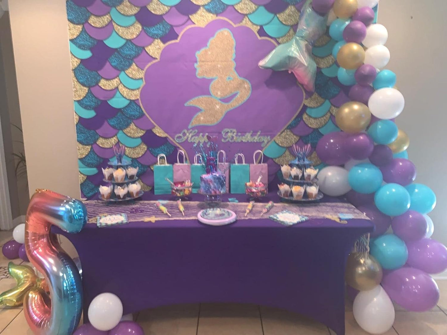 FORLIFE Spandex Table Covers - Fitted 4ft Rectangular Tablecloth, Stretch Patio Table Cover for Wedding, Banquet, Party - Lavender