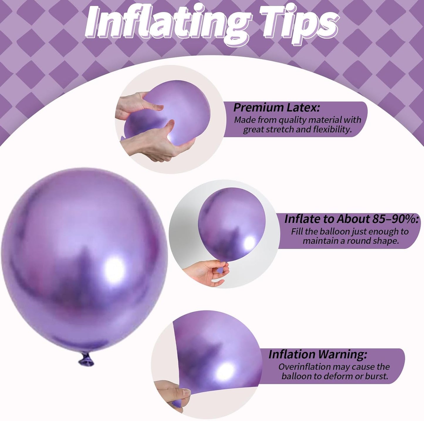 Purple and Blue Balloons, Snowflake Pearl Light Blue Purple Metallic Clear Latex Balloons for Girls Winter Princess Wonderland Christmas Baby Its Cold Outside Baby Shower Birthday Party Decorations