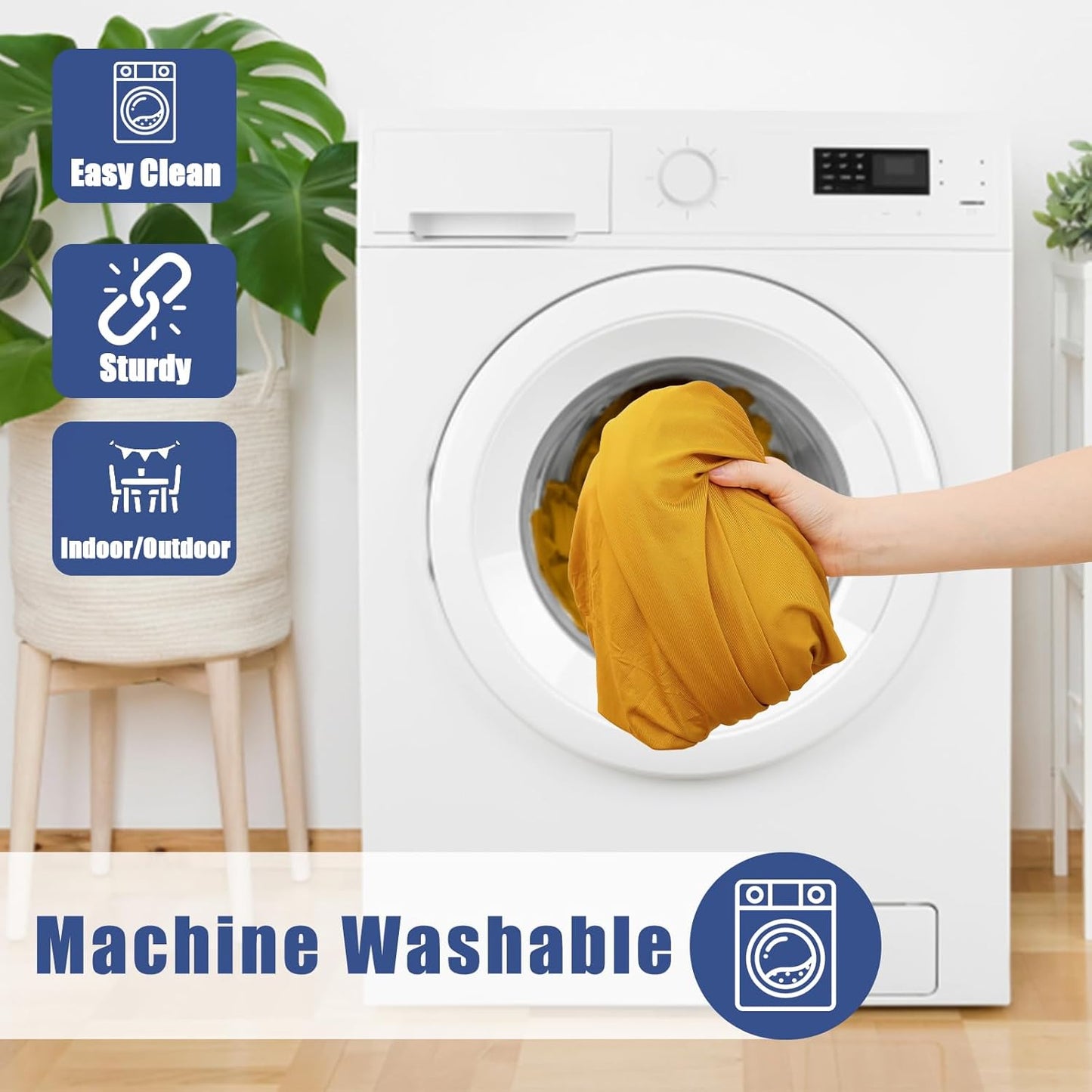 Spandex 4 Foot Rectangle Table Cloth 2 Pack, Elastic Fitted Tablecloths for Picnic, Stretch Washable Patio Table Cover for Outdoor, Camping, Banquet and Parties (Mustard Yellow, 30"x48")