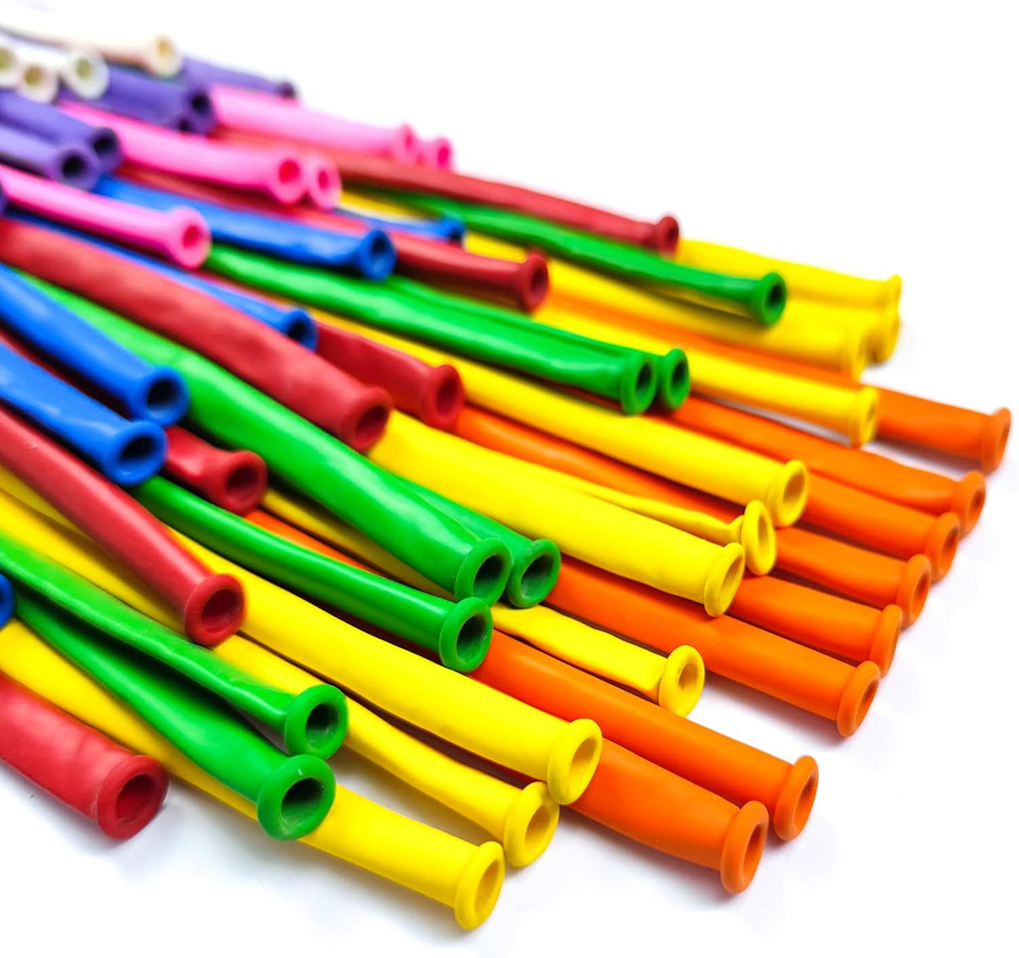 Yellow 260 Long Skinny Twisting Animal Balloons, Rainbow Balloons for Animal Shapes Carnival Festival Party Supplies 100pcs