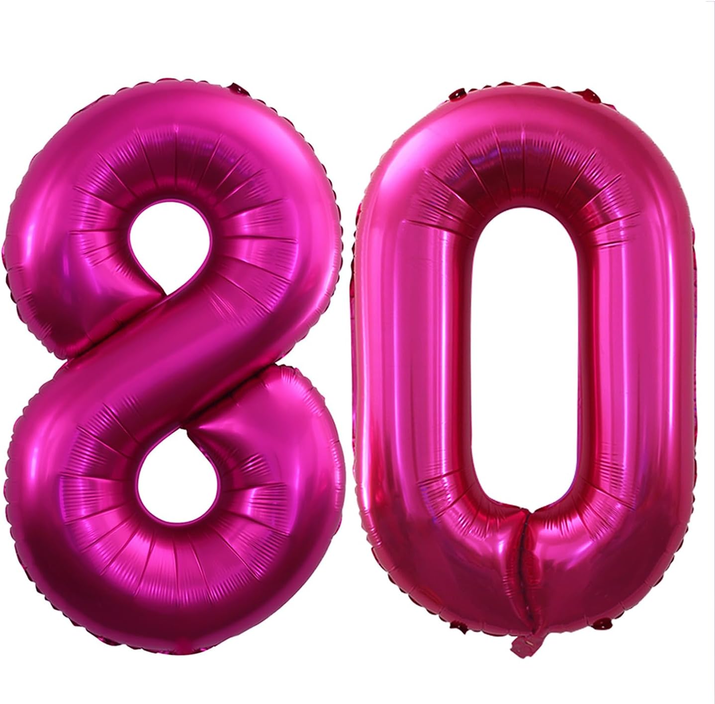 GOER Number 80 Balloons for 80th Birthday Party Decorations,42 Inch Jumbo Foil Helium Balloons for 80th Anniversary (Bright Peach)