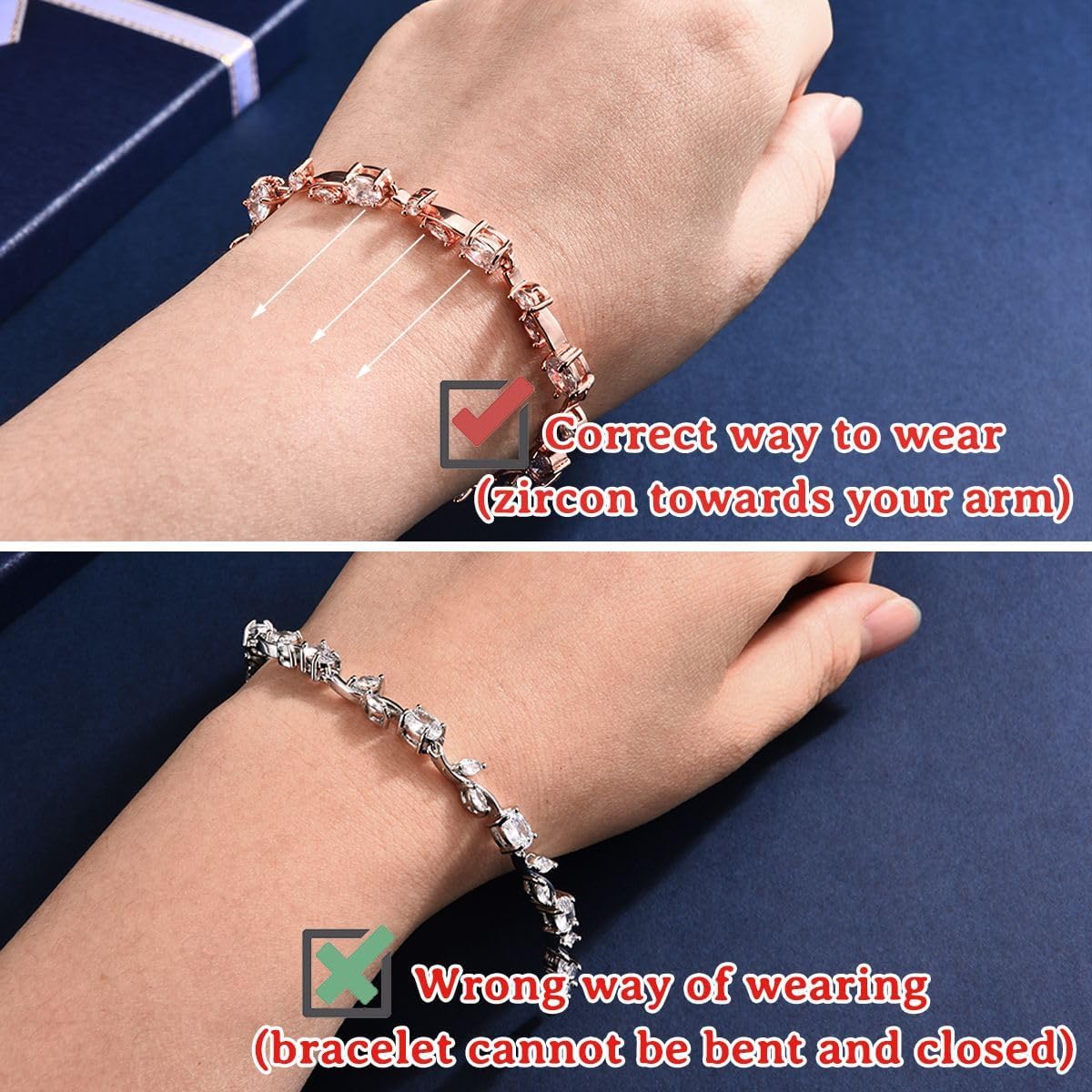 GULICX Jewelry Set for Womens, Rhinestone Necklace and Earrings Bracelet Set, Wedding Party Prom Jewelry Set for Brides Bridesmaid