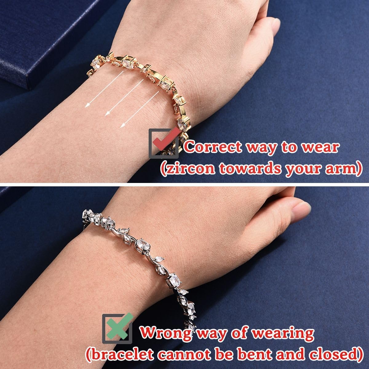 GULICX Jewelry Set for Womens, Rhinestone Necklace and Earrings Bracelet Set, Wedding Party Prom Jewelry Set for Brides Bridesmaid