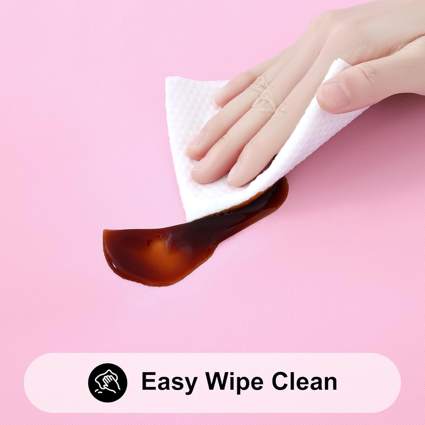 Smiry Rectangle Tablecloth, Elastic Fitted Flannel Backed Vinyl Tablecloths for 4ft Folding Tables, Waterproof Wipeable Table Covers for Indoor, Outdoor, Picnic and Camping (Pink, 30"x48")