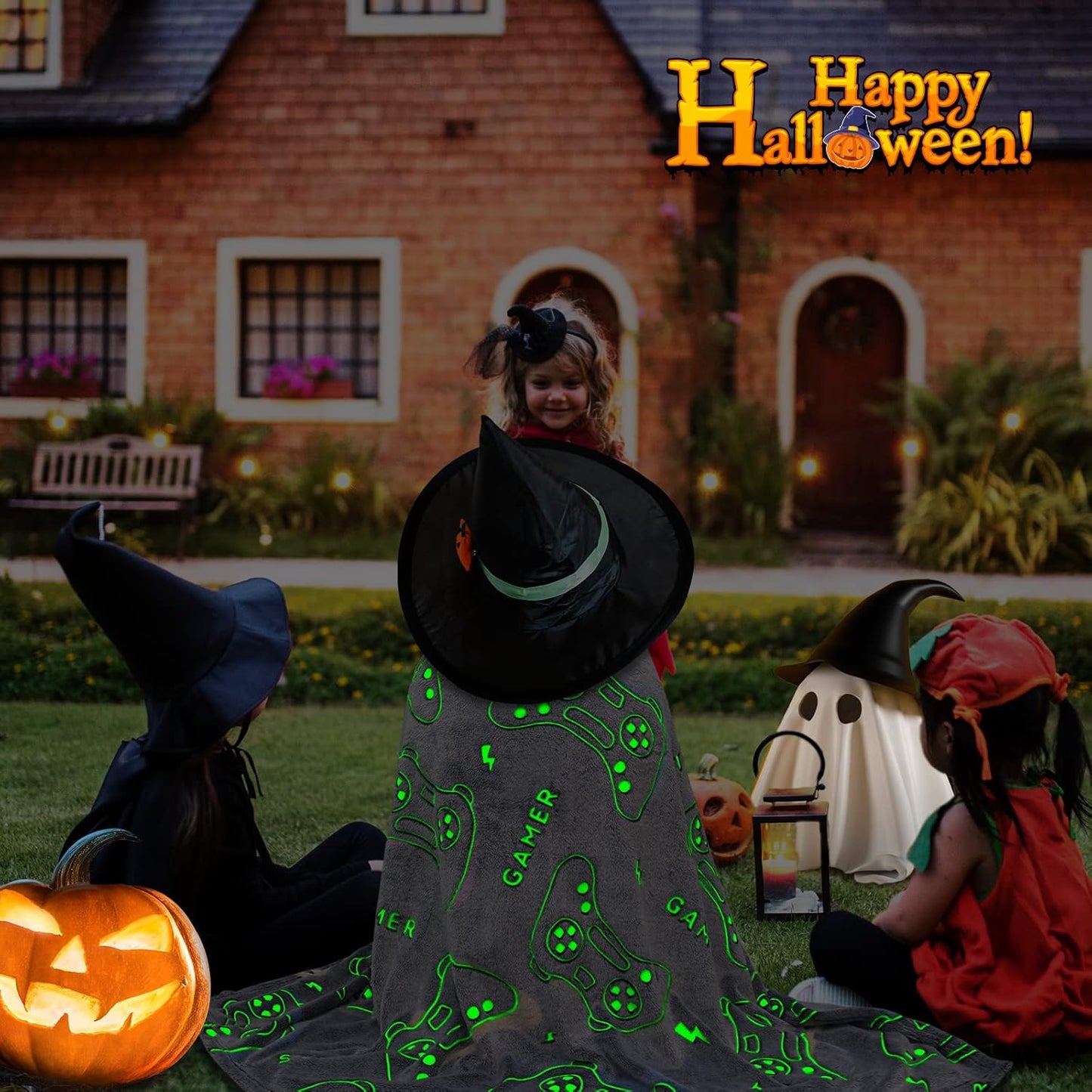 Glow in The Dark Blanket Game Controller Throw Blanket, Toys for Kids Boyfriend, Boys Teen Soft Cozy Gaming Blanket Gamer Gifts Game Decor Blankets for Home Bedroom 40"x50"