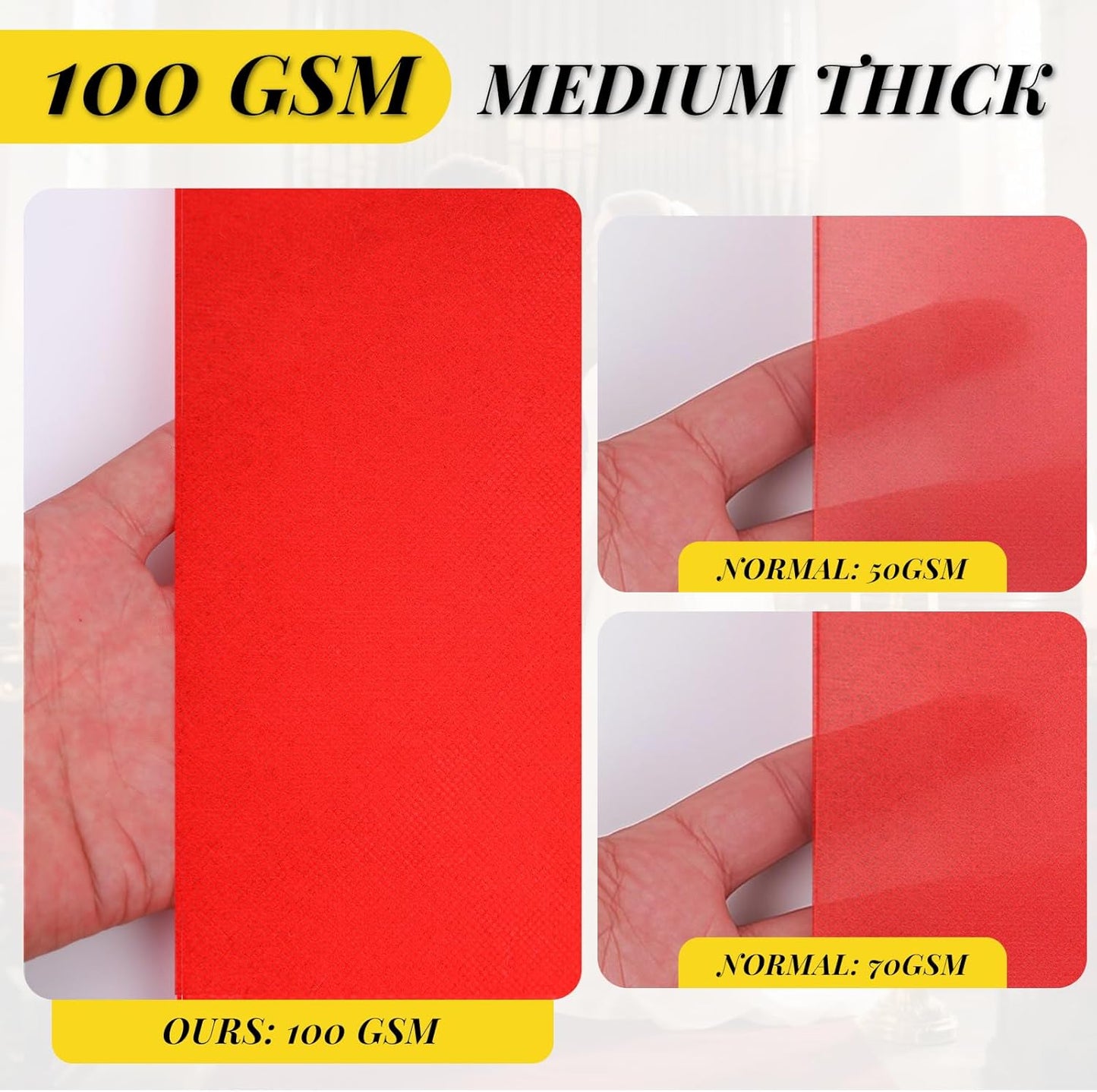 Red Carpet Runner for Party 150 GSM Felt Non-Woven Fabric Runway Carpet for Event, Aisle Runner for Wedding Ceremony Hollywood, Movie Theme Rug Party Decor (Red, 2 X 30 Ft)