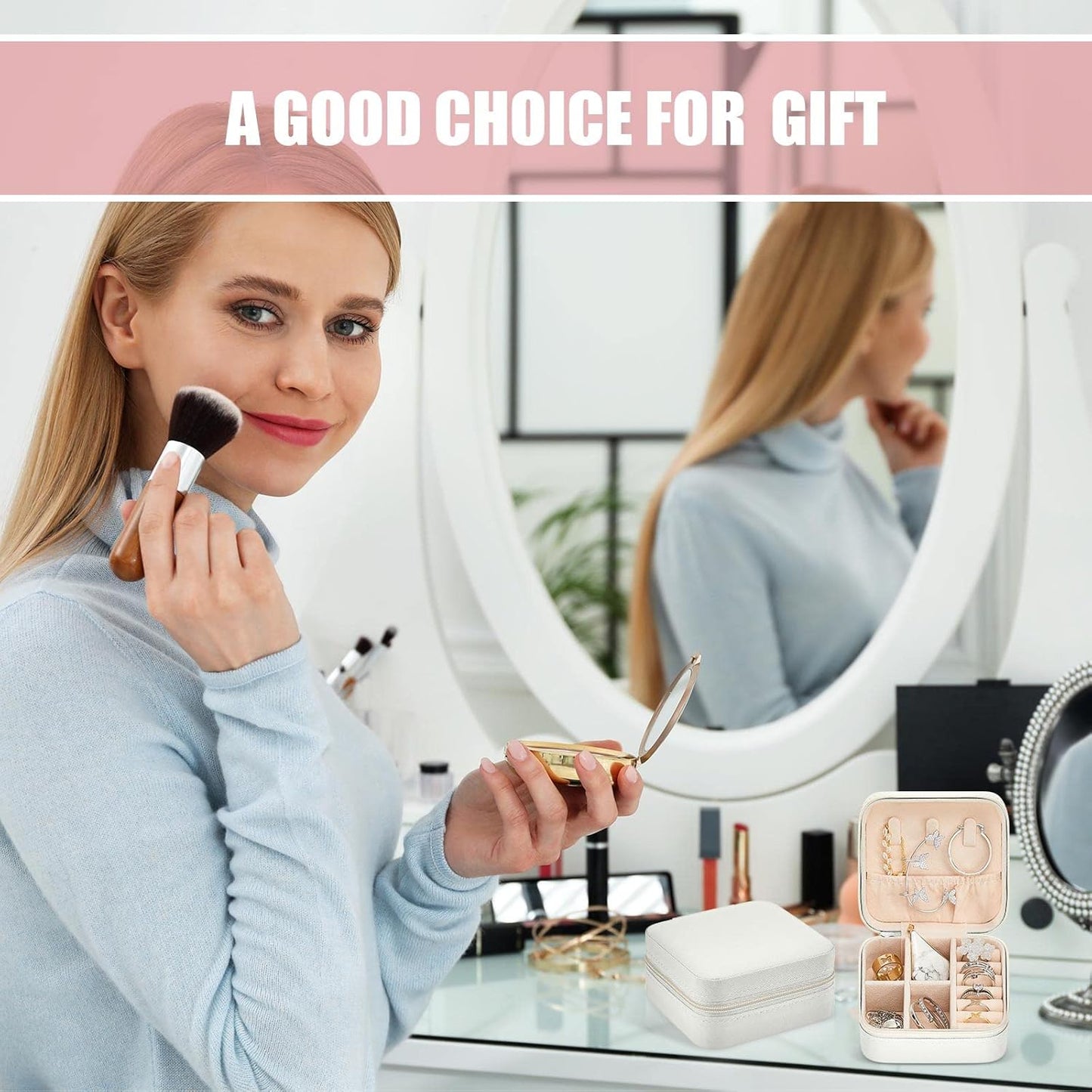 Taiyin 12 Pcs Travel Jewelry Case Bridesmaid Gift Boxes Bulk Travel Jewelry Case Small Jewels Organizer Mini Accessories Ornaments Storage for Women Girls Wedding Bridesmaids Gifts