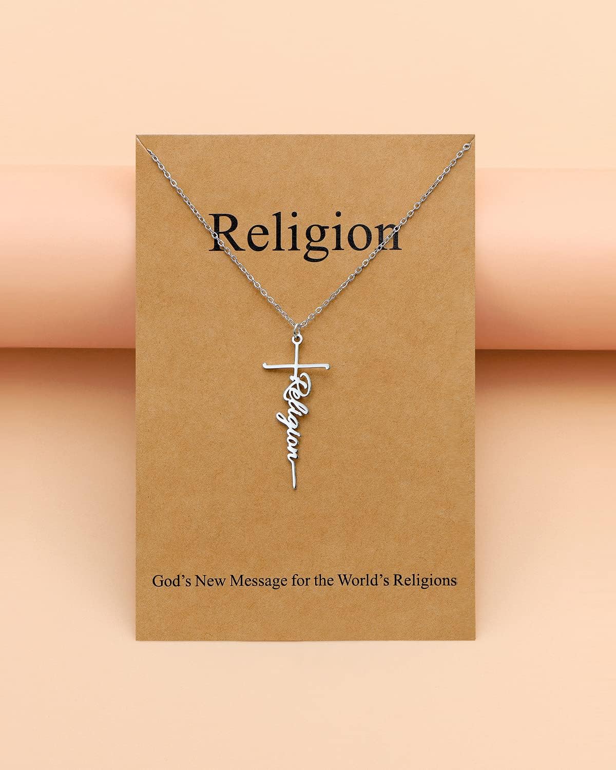 Lcherry Faith Cross Pendant Necklace for Women Religious Christian Jewelry Mother's Day Gifts for Women
