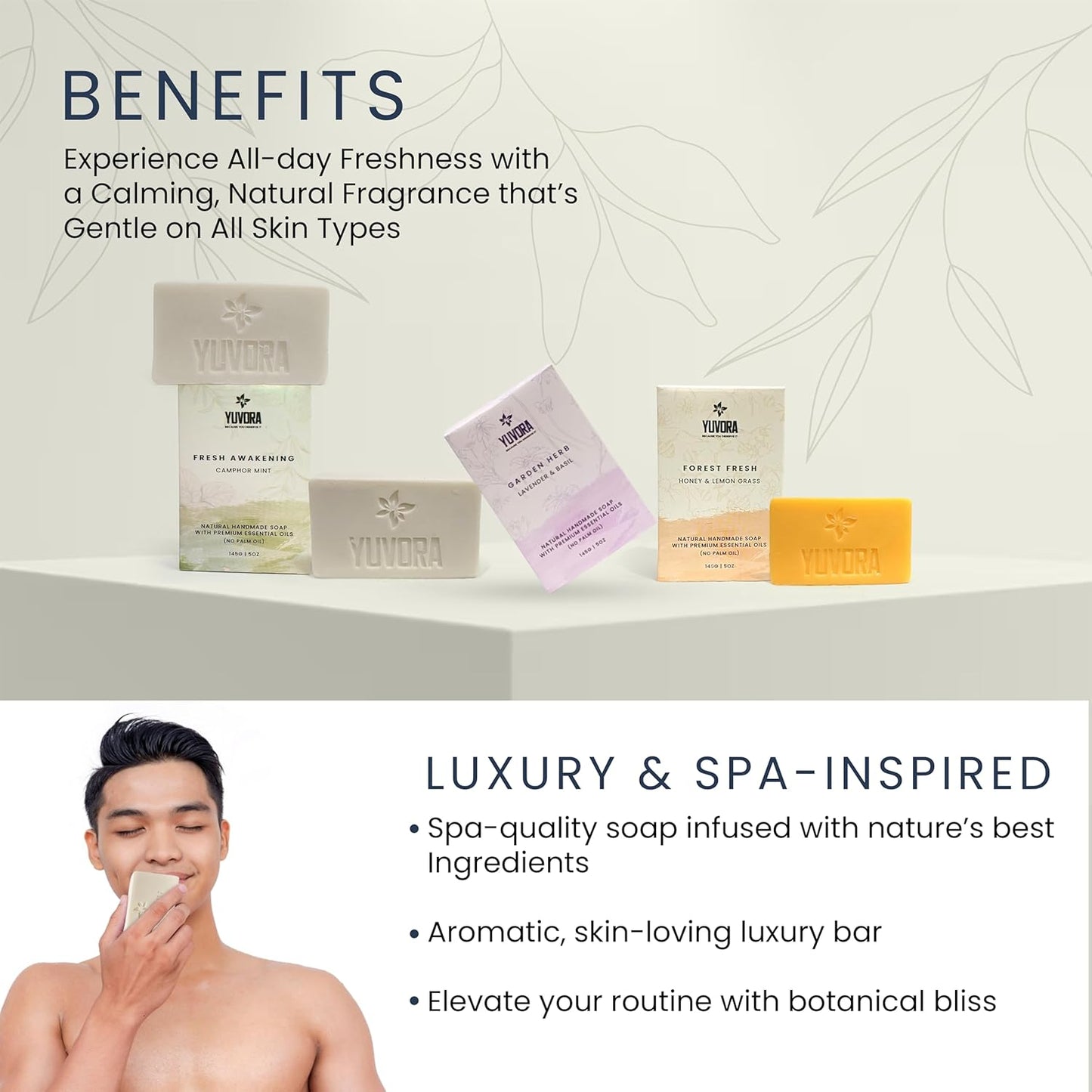 6 Pcs Men Natural Handmade Body Soaps 5 OZ Pack Set Rugged Essence Long lasting Fragrance Luxurious Scents with Natural Ingredients – Sulfate & Paraben Free, Vegan Soap