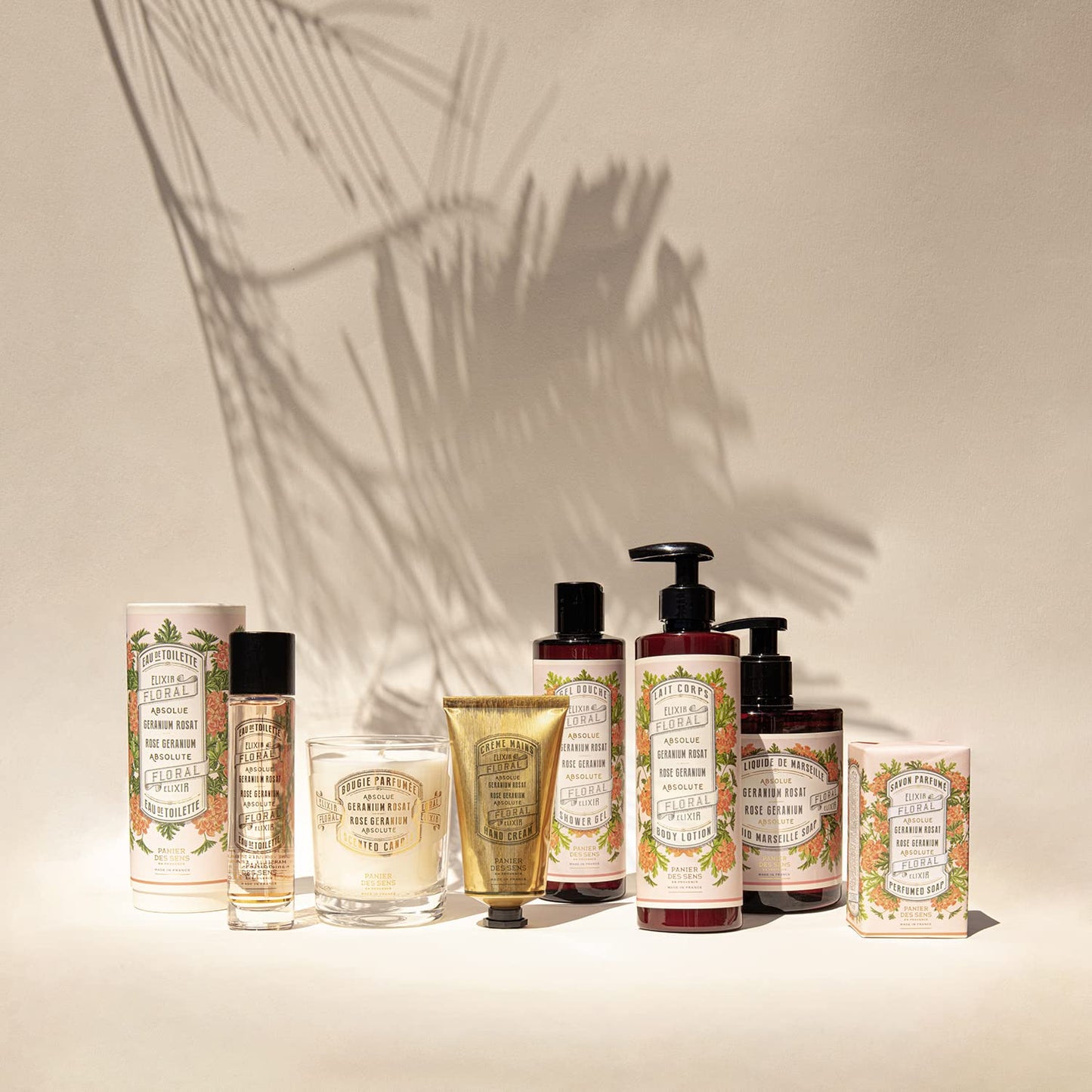 Panier des Sens – Rose Geranium Bar Soap - Moisturizing Gentle Scented Soap Bar - Natural Soap with Olive Oil - 97% Natural Ingredients Made in France - Vegan Friendly - Body & Hand Soap Bars 2x5.3 oz