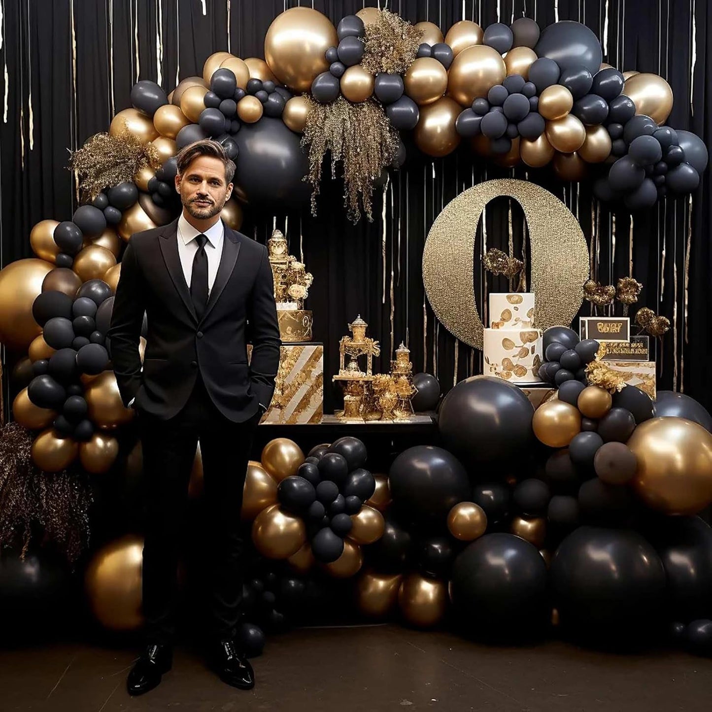 KALOR 12 Inch Metallic Gold Balloons, 50 Pcs Latex Helium Metallic Balloons for Kid's Birthday Party, Baby Shower, Wedding, Graduate Party Decorations