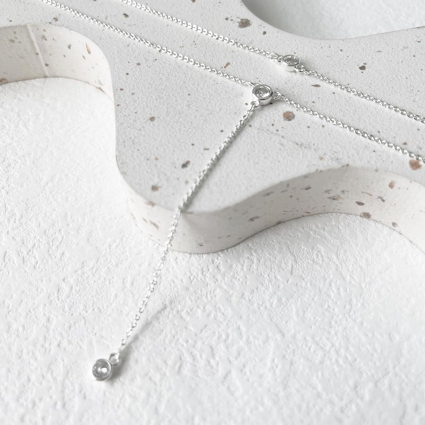 Luxval Lariat Gold Necklace for Women, Dainty Long Necklace 14k Gold Plated/Silver Y-Shaped Pendant Necklaces Trendy Beaded Chain Drop Necklaces Jewelry for Women Gifts