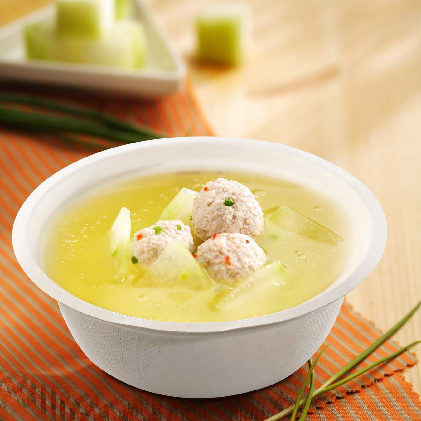 Nervure 120PCS Biodegradable Paper Bowls-16OZ Compostable Bowls Heavy Duty Nature-Made by 100% Sugar Cane Fibers,Microwave Hot Food Safe