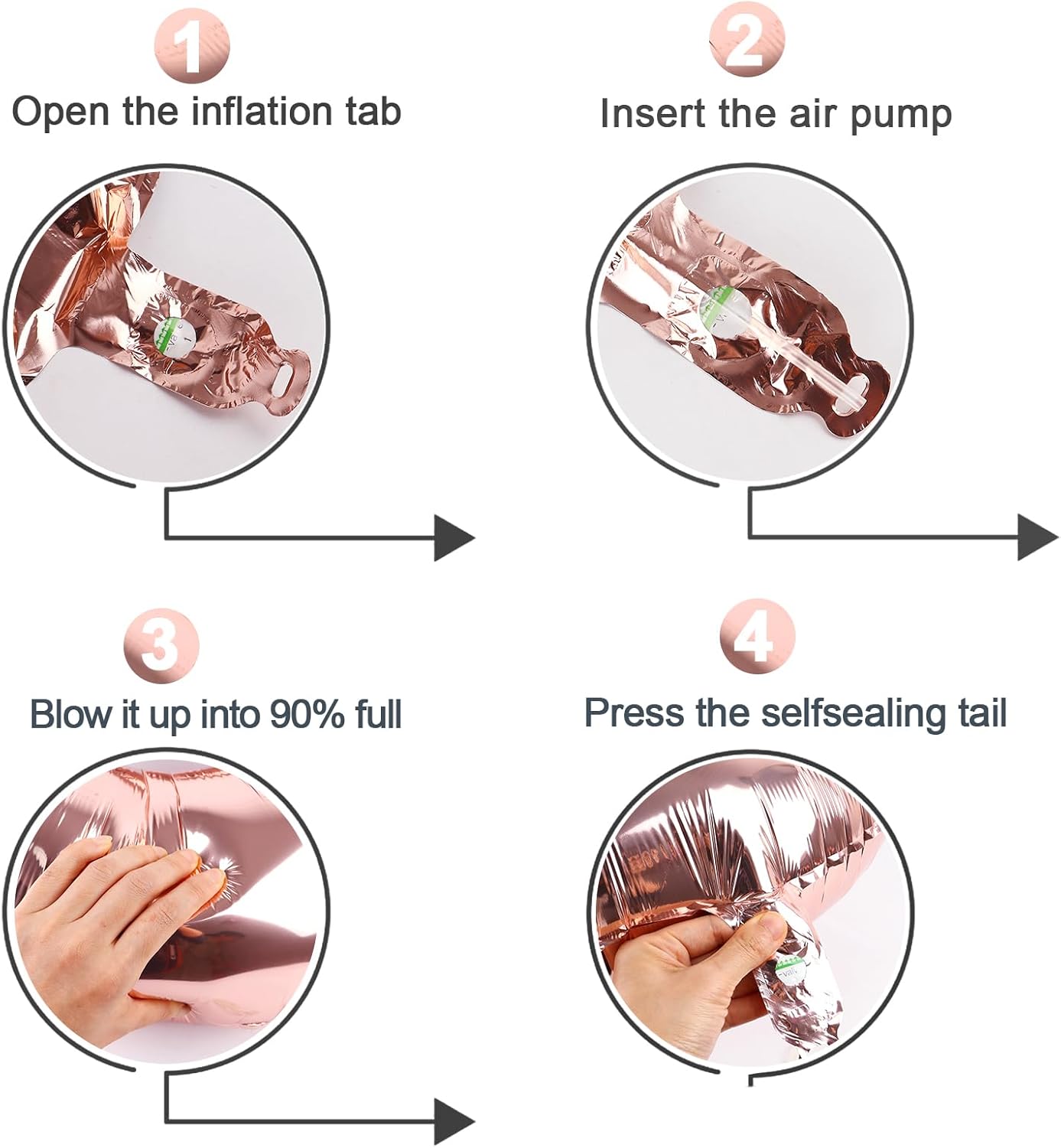 40 Inch Rose Gold 1 Balloon for First Birthday, 1st Number Balloons Birthday Decorations for Girl Boy Kids Toddler Baby, One Giant Number 1 Balloon