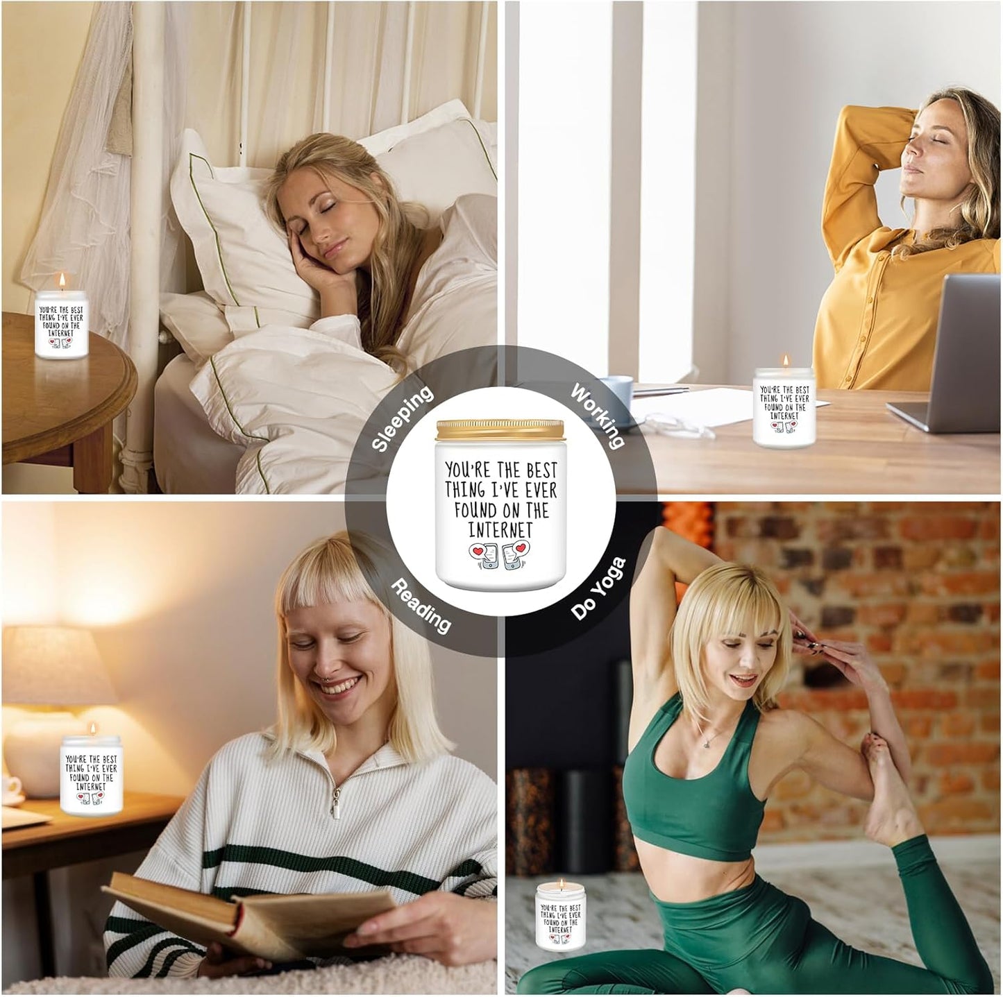 Homsolver Anniversary Birthday Wedding Gifts for Him Her, Funny Romantic Birthday Gifts for Women, Men, Boyfriend, Girlfriend, Wife, Best Friends, Funny Lavender Candle