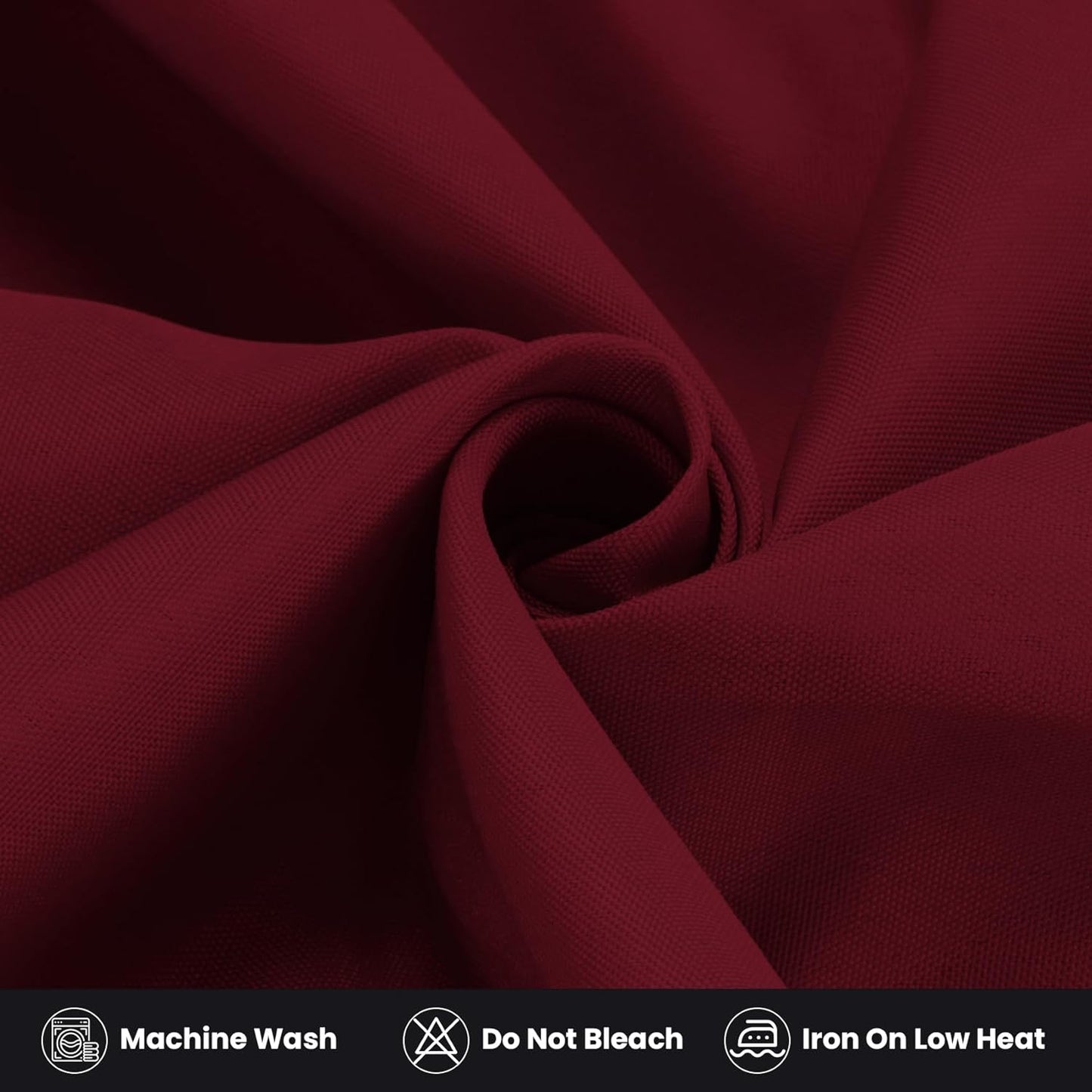 Ascoza 2 Pack Fitted Tablecloth for 4 Foot Rectangle 48 x 24 Inch Burgundy Table Covers Water Resistant Polyester Cloth for Folding, Parties,Display, Trade Show (Burgundy)