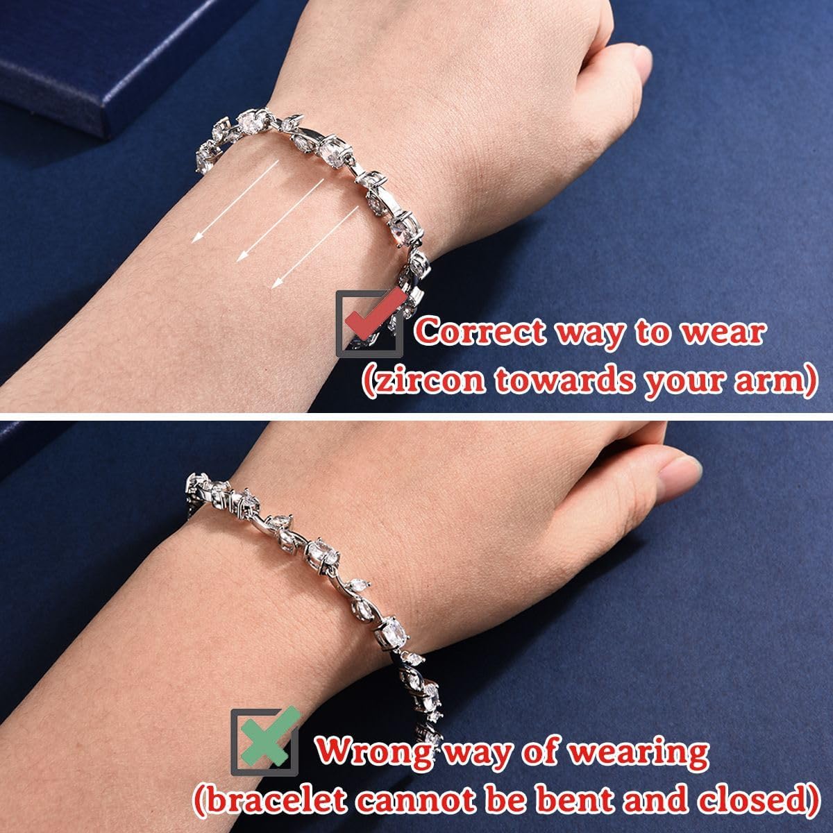 GULICX Jewelry Set for Womens, Rhinestone Necklace and Earrings Bracelet Set, Wedding Party Prom Jewelry Set for Brides Bridesmaid