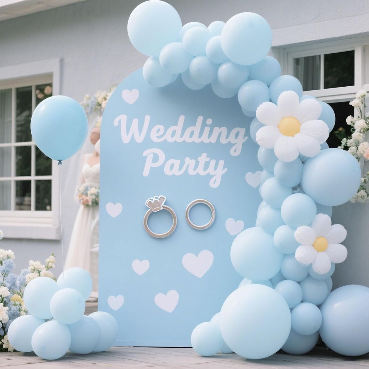 Light Blue Balloon,145pcs Latex Pastel Blue Balloons Arch Kit Different Sizes 18 12 10 5 Inch,Macaron Blue Balloon Garland Arch for Birthday Party Baby Boy Shower 4th of july Memorial Day Decoration