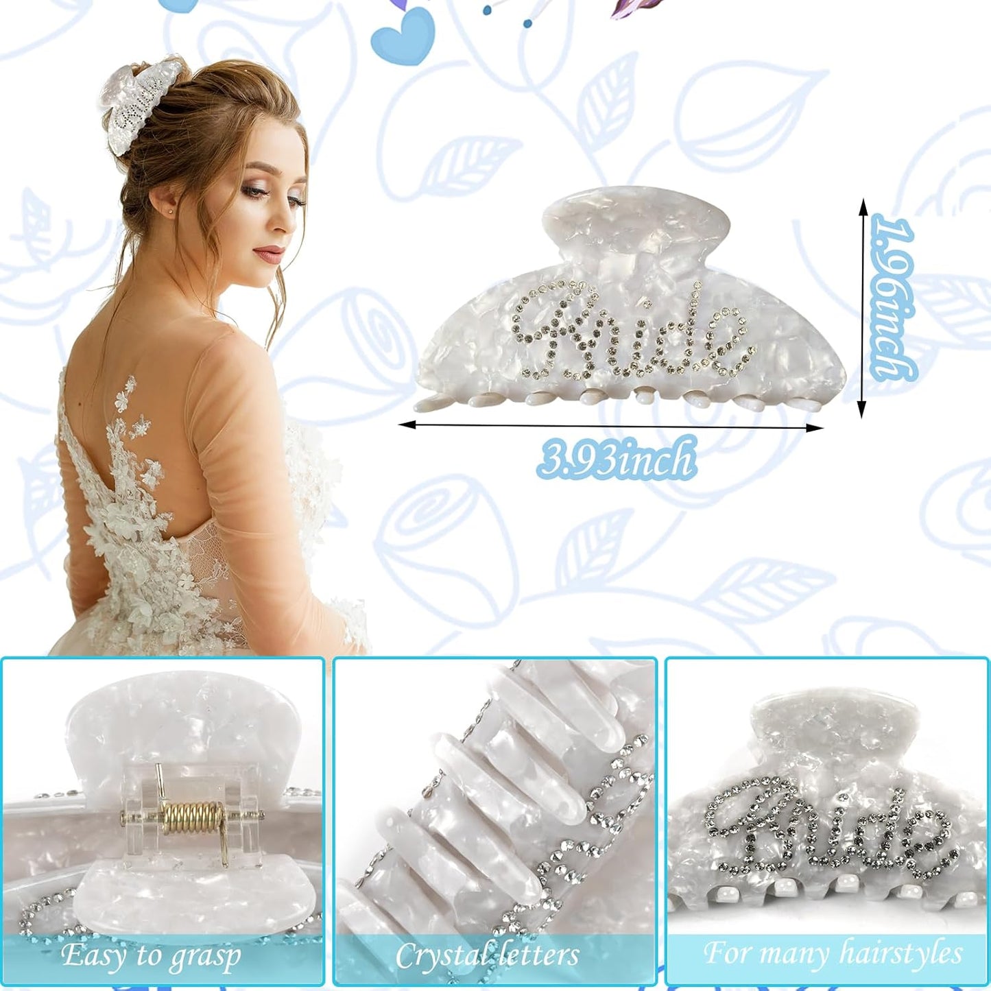 Bride To Be Gift Set - Makeup Bag, Slippers, Robe, Hair Clip - Wedding Gifts