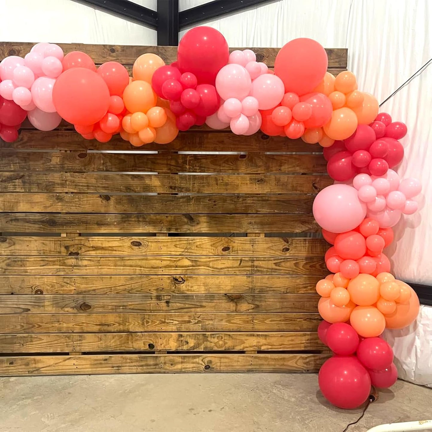 Light Red Balloons, 150 pcs Different Sizes Pack of 18 Inch 12 Inch 10 Inch 5 Inch Pale Red Balloons for Balloon Garland Balloon Arch as Birthday Party Wedding Decorations