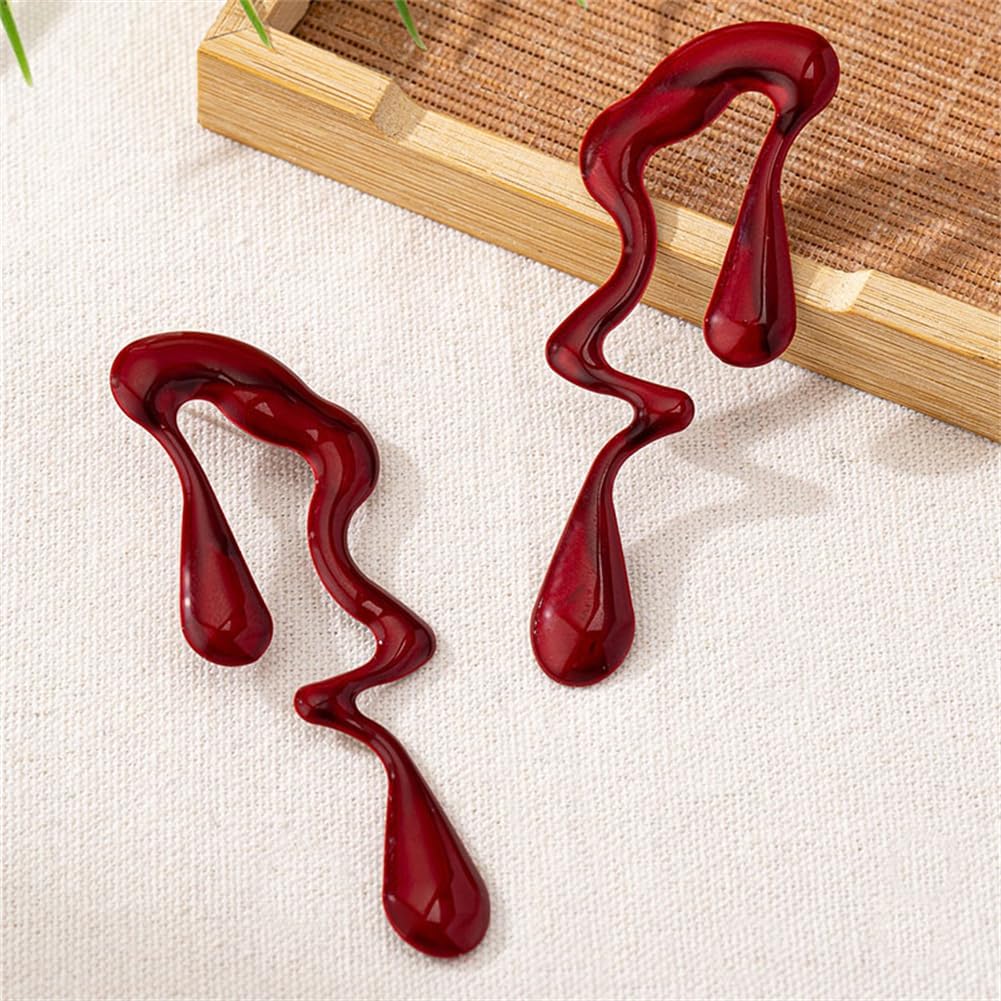 Irregular WaterDrop Earrings Melted Liquid Asymmetrical Drop Earrings for Women Embrace Minimalist Statement Earrings Jewelry