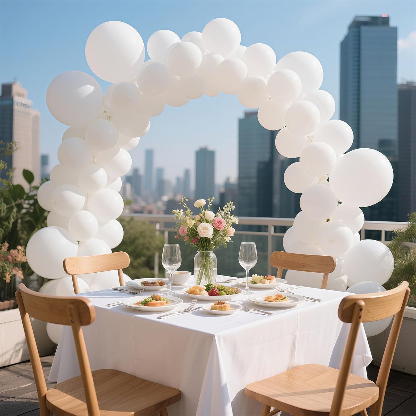 White Balloon,145pcs Premium Latex White Balloons Arch Kit Different Sizes 18 12 10 5 Inch,Balloon Garland Arch for Birthday Party Baby Bridal Shower Wedding Graduation Anniversary Decoration