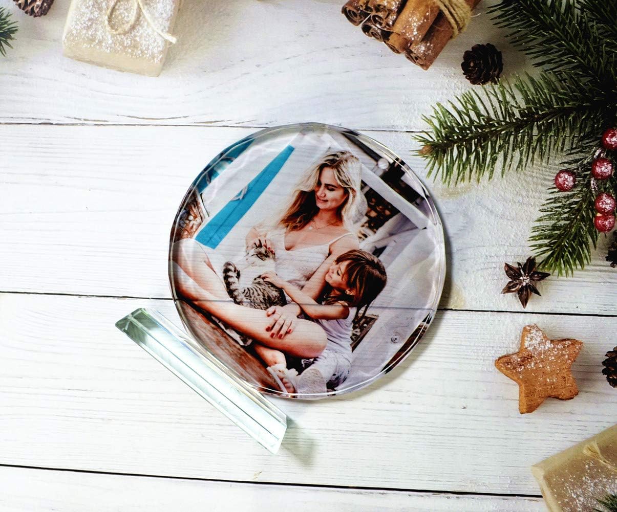 FANF&YKPY Crystal Glass Custom Color Photo Home Decor Photo Frames, Birthdays, Wedding Anniversaries, Wedding Gifts, for Girlfriends, Husbands,Wife,Friends,Parents