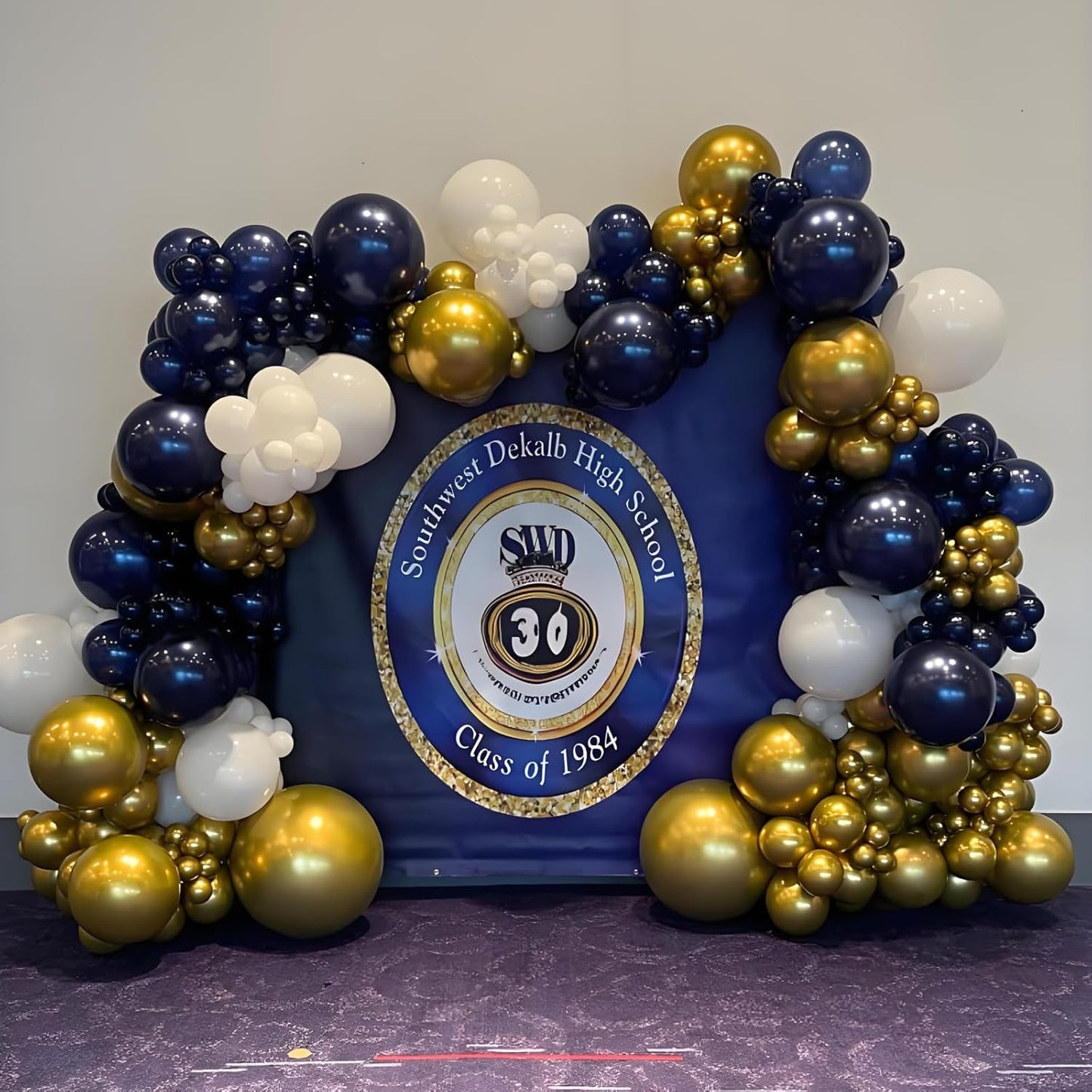 Navy Blue Balloons, 150 pcs Different Sizes Pack of 18 Inch 12 Inch 10 Inch 5 Inch Pearl Dark Blue Balloons for Balloon Garland Balloon Arch as Birthday Party Wedding Decorations