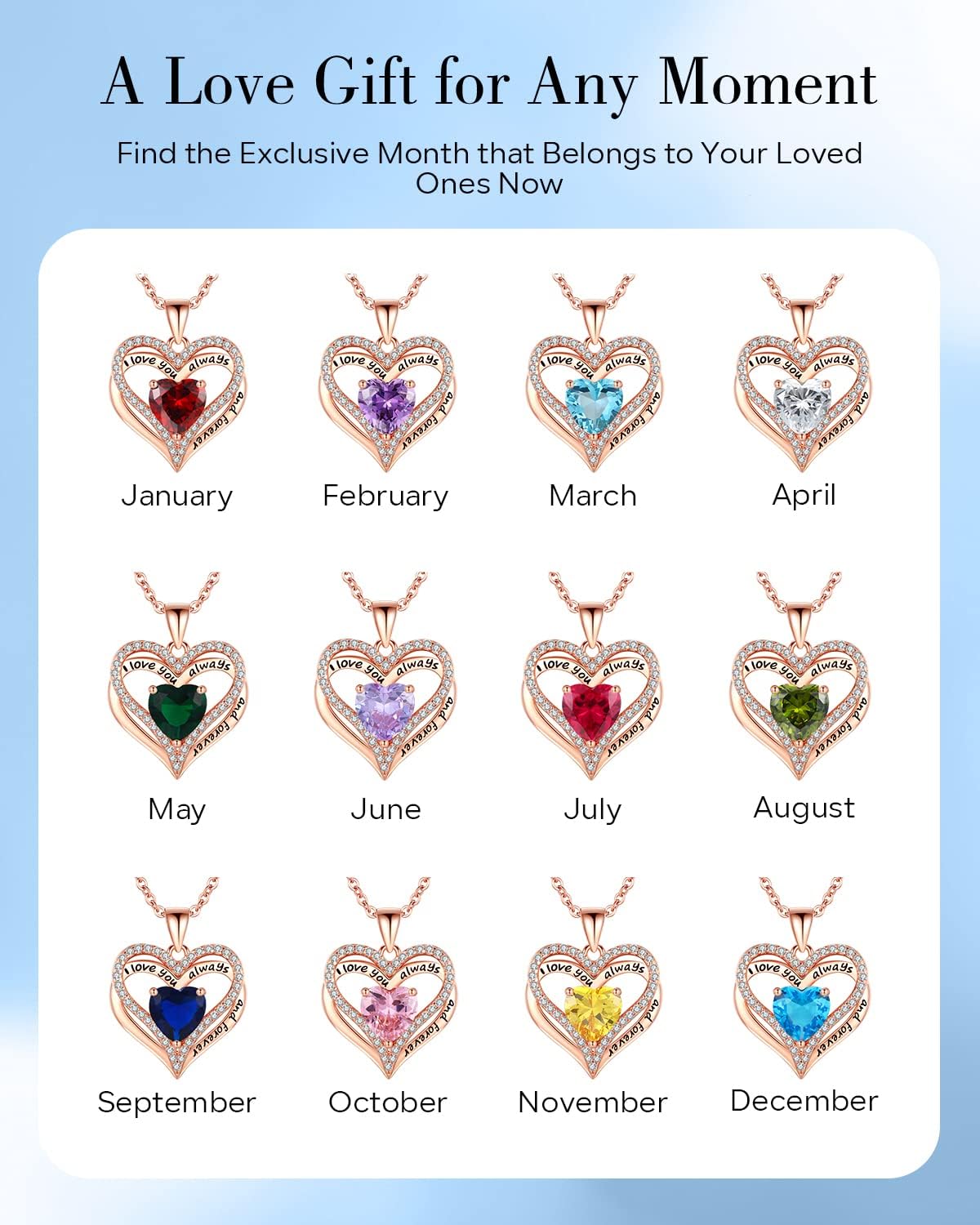 S925 Sterling Silver Necklace for Women, Wife Jewelry Rose Gold, Mom Birthday Valentines Mothers Day Gifts, Girlfriend Necklaces, Daughter Heart Jewel, Anniversary for Her